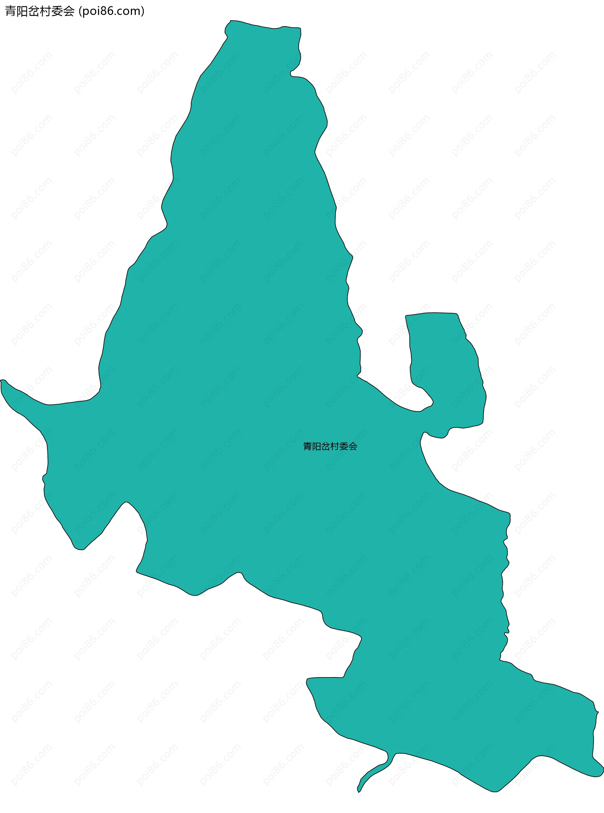 青阳岔村委会边界地图