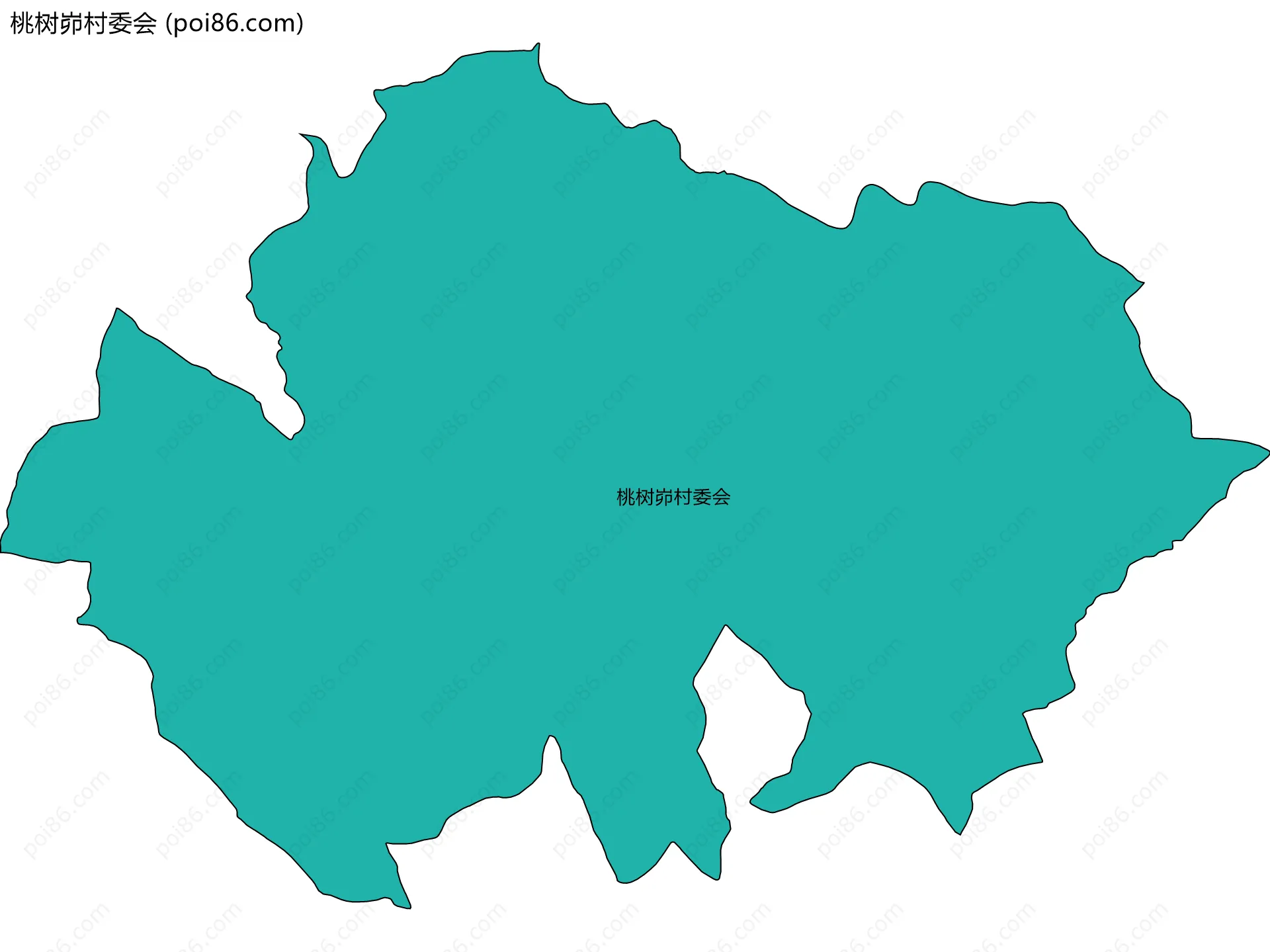 桃树峁村委会边界地图