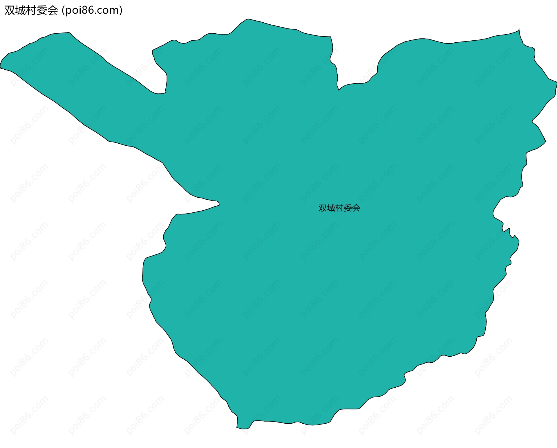双城村委会边界地图