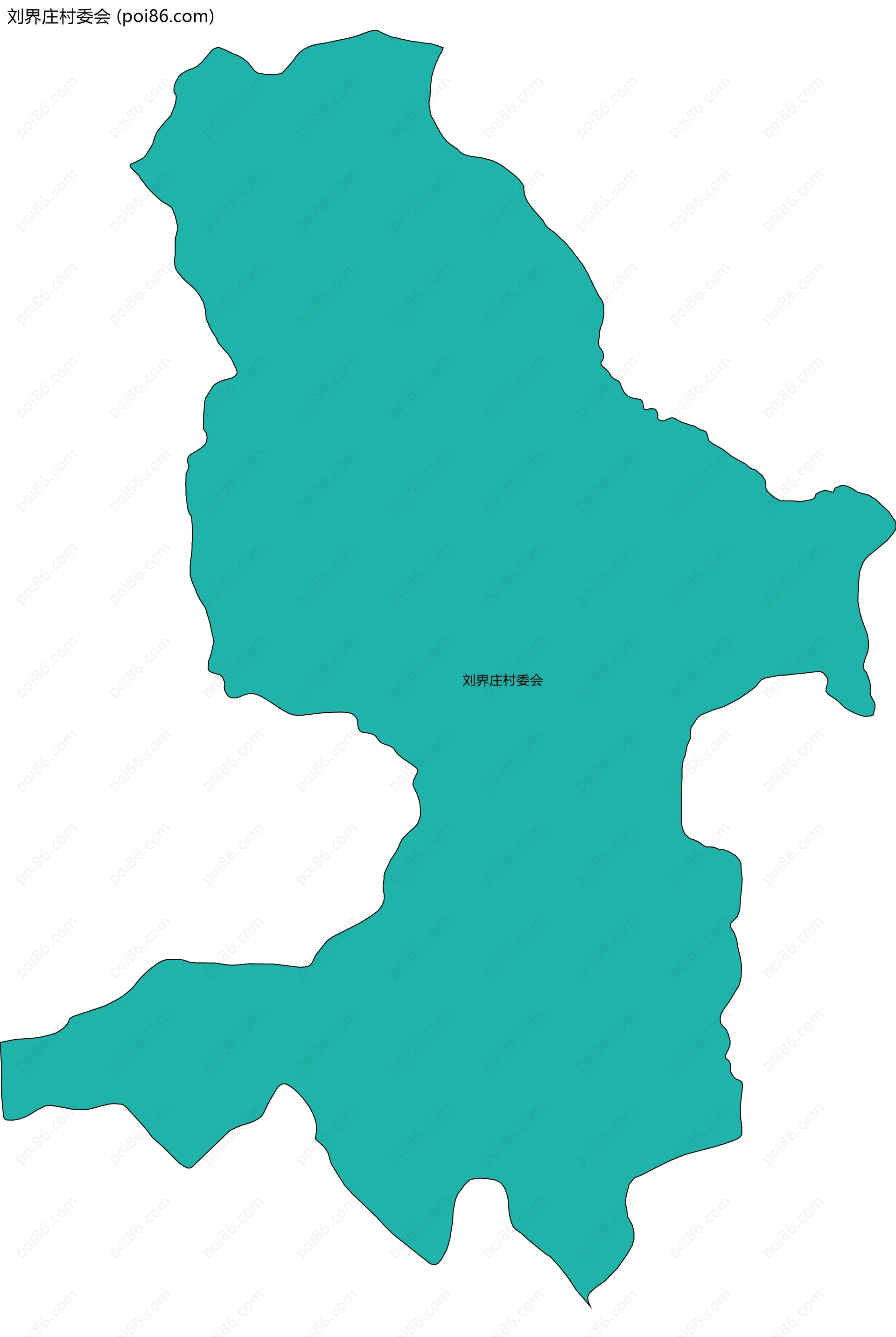 刘界庄村委会边界地图