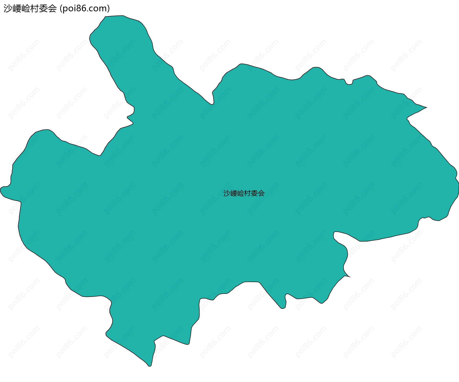 沙崾崄村委会边界地图