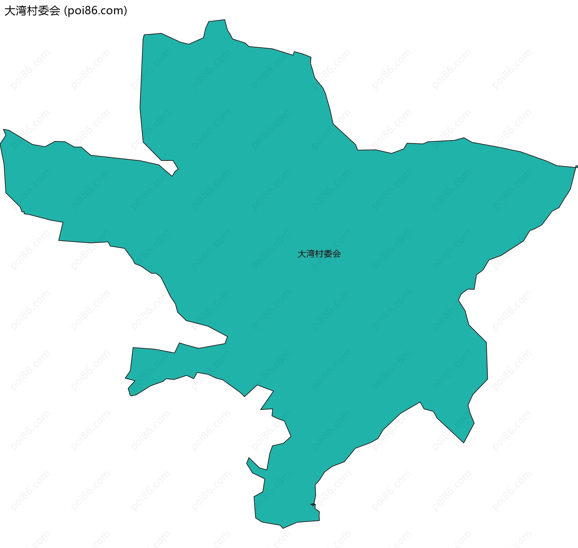 大湾村委会边界地图