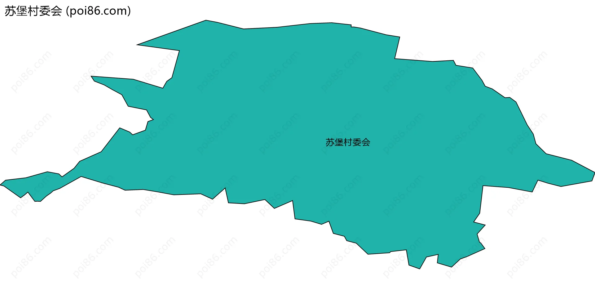 苏堡村委会边界地图