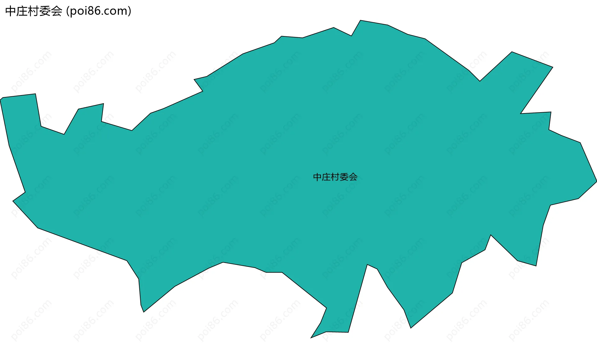 中庄村委会边界地图