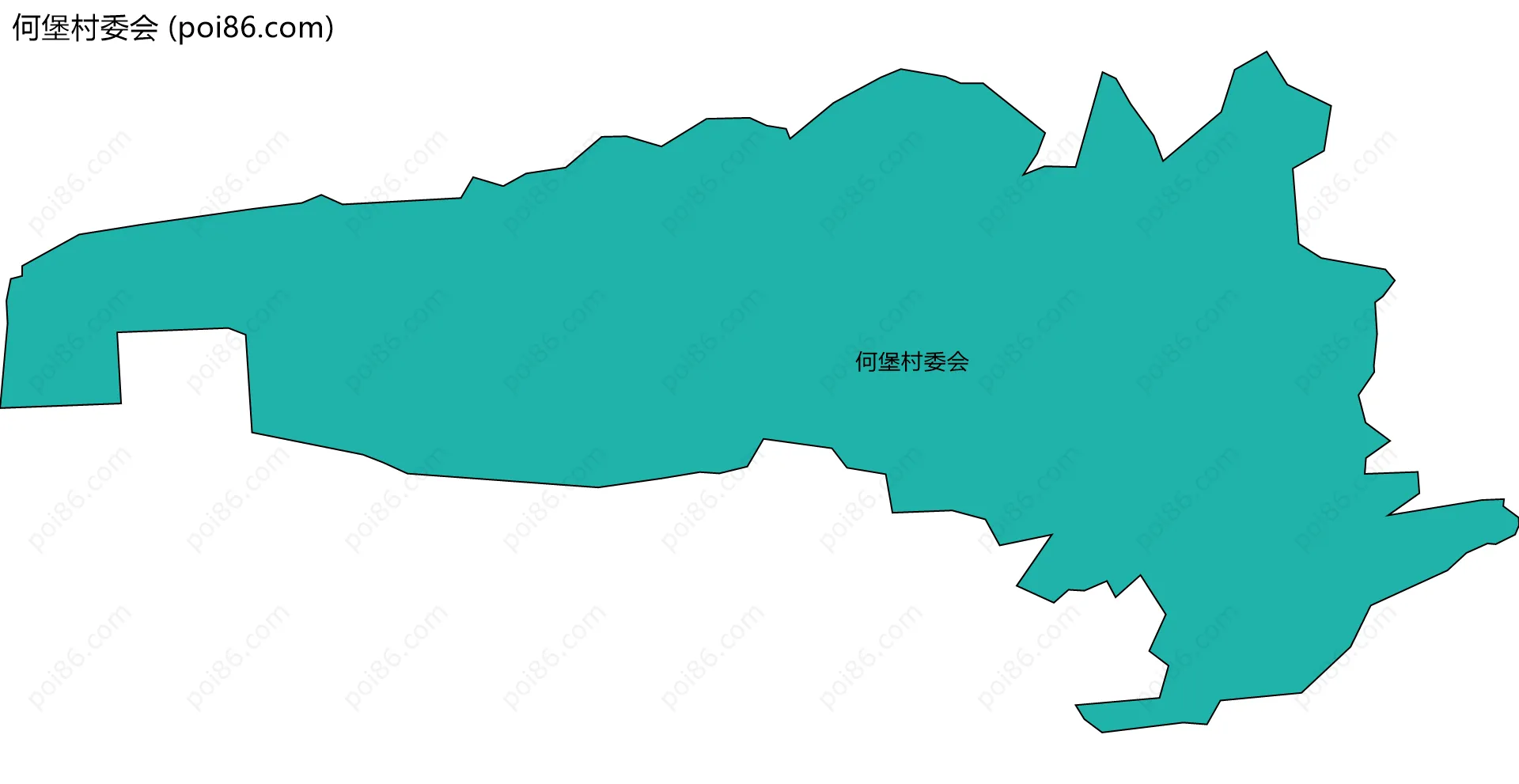 何堡村委会边界地图