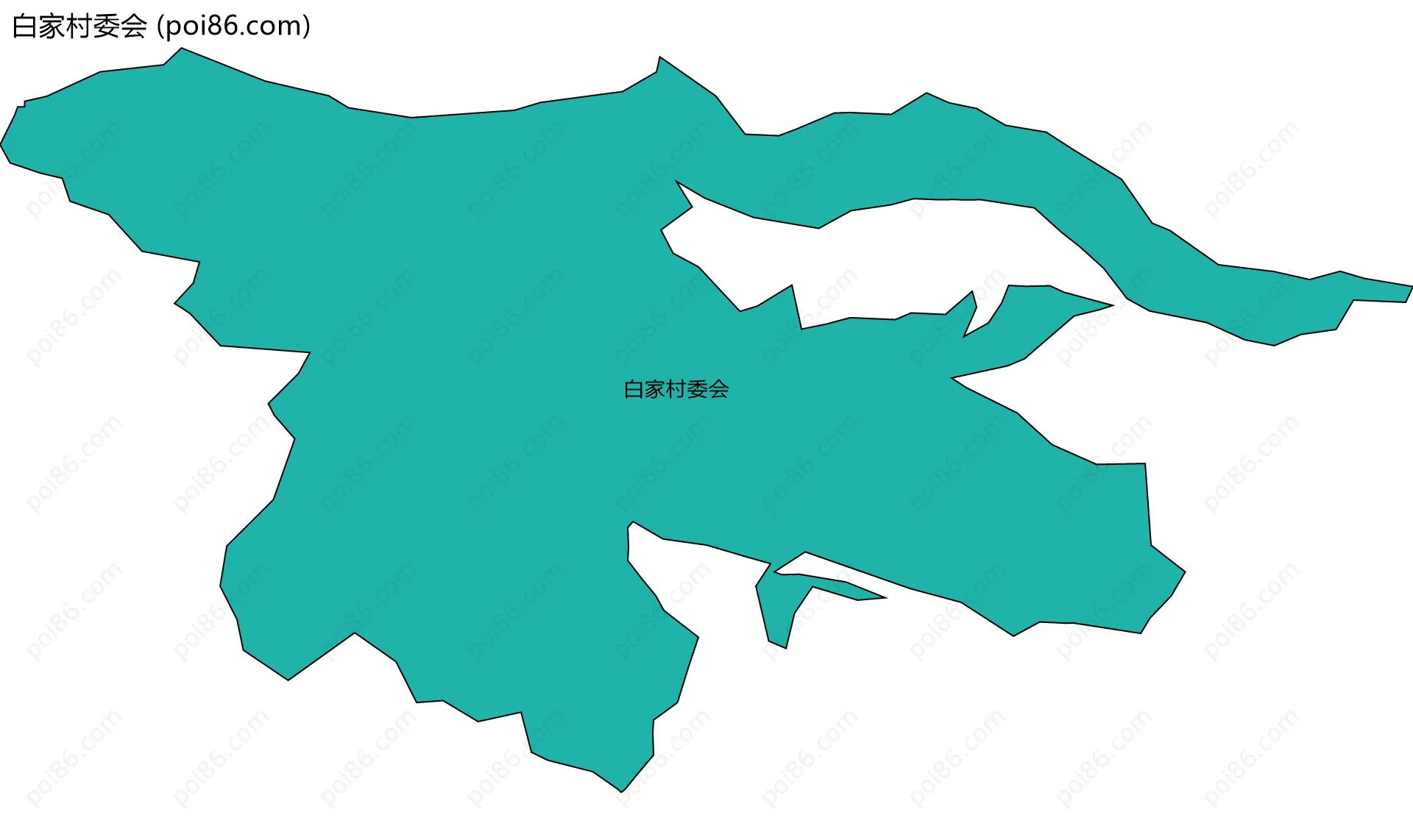 白家村委会边界地图