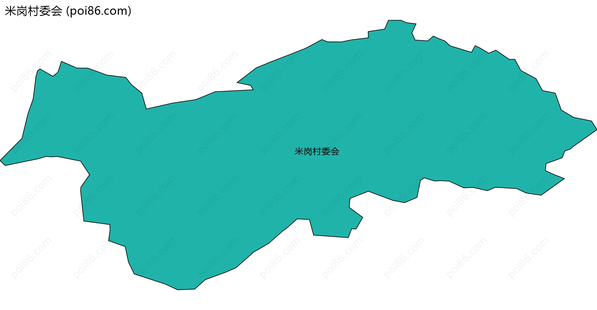 米岗村委会边界地图