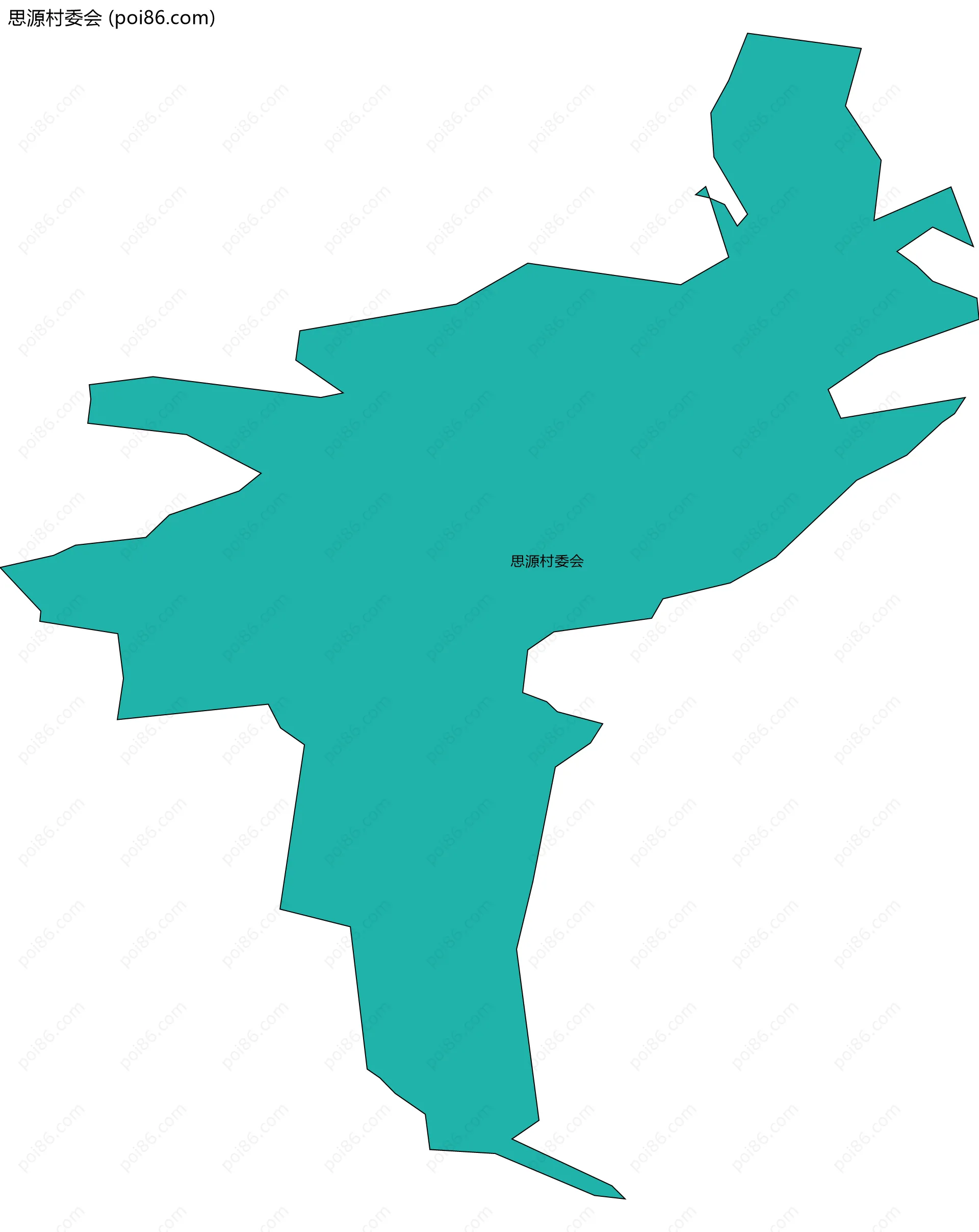 思源村委会边界地图