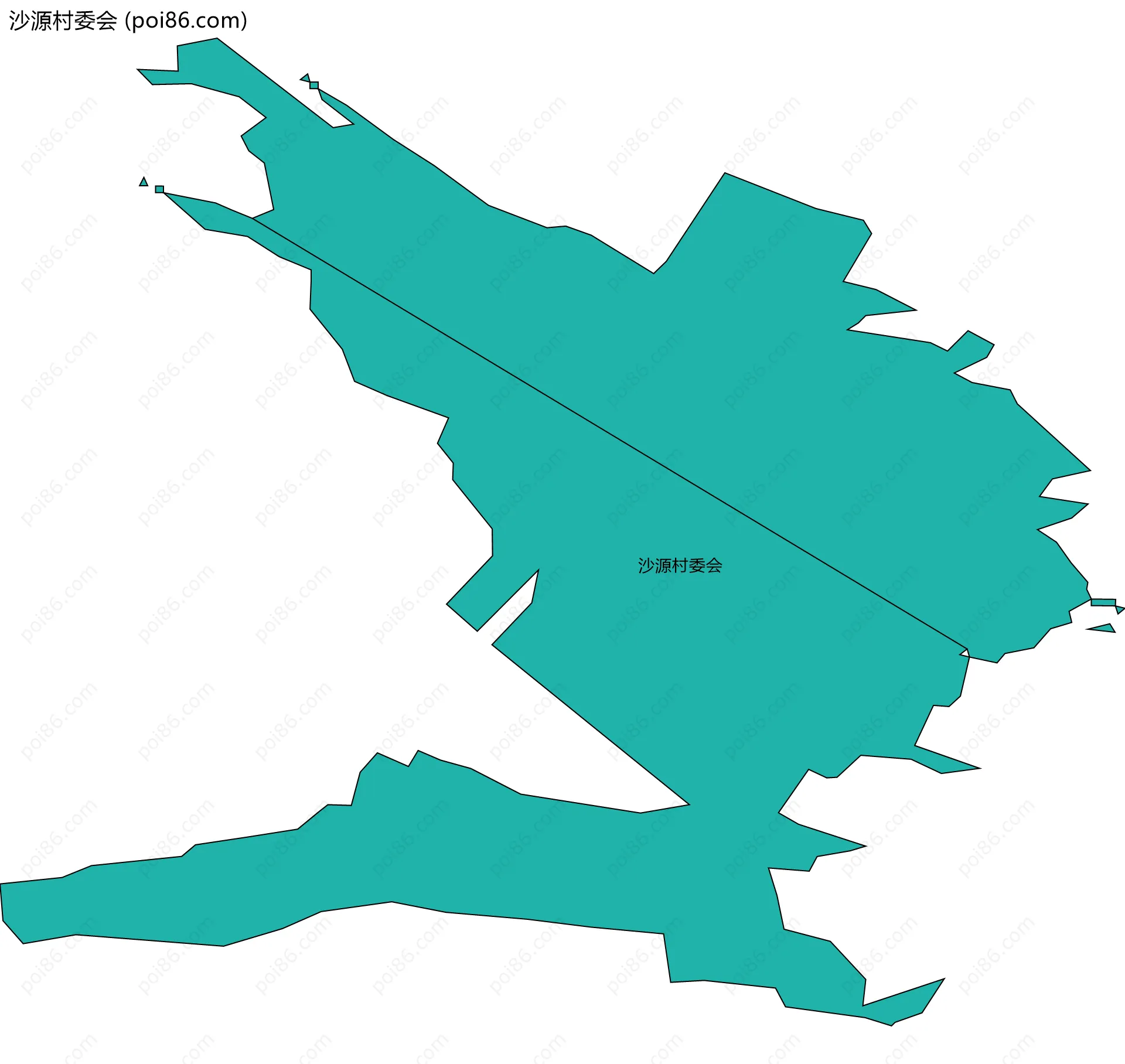 沙源村委会边界地图