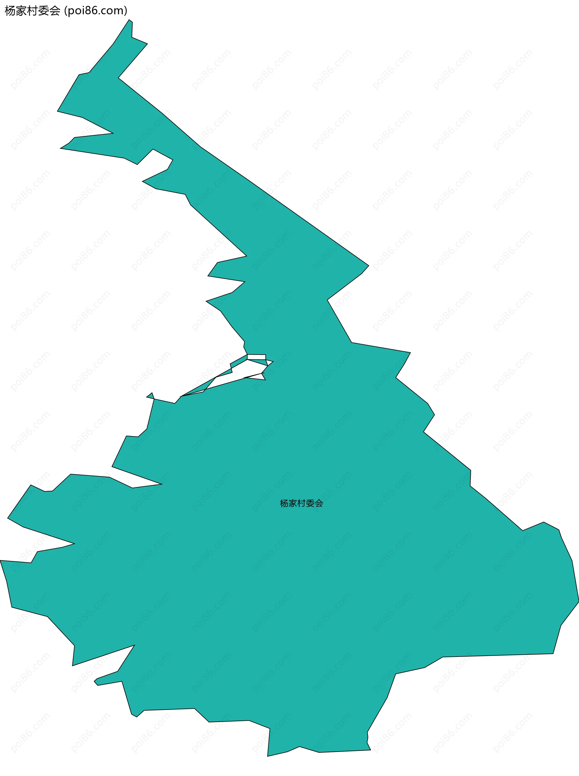 杨家村委会边界地图