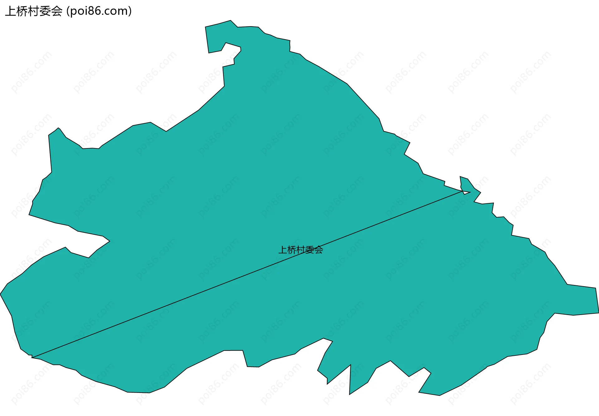 上桥村委会边界地图