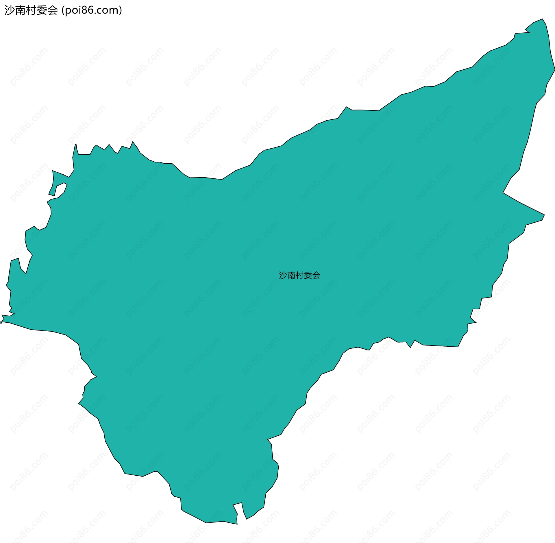 沙南村委会边界地图