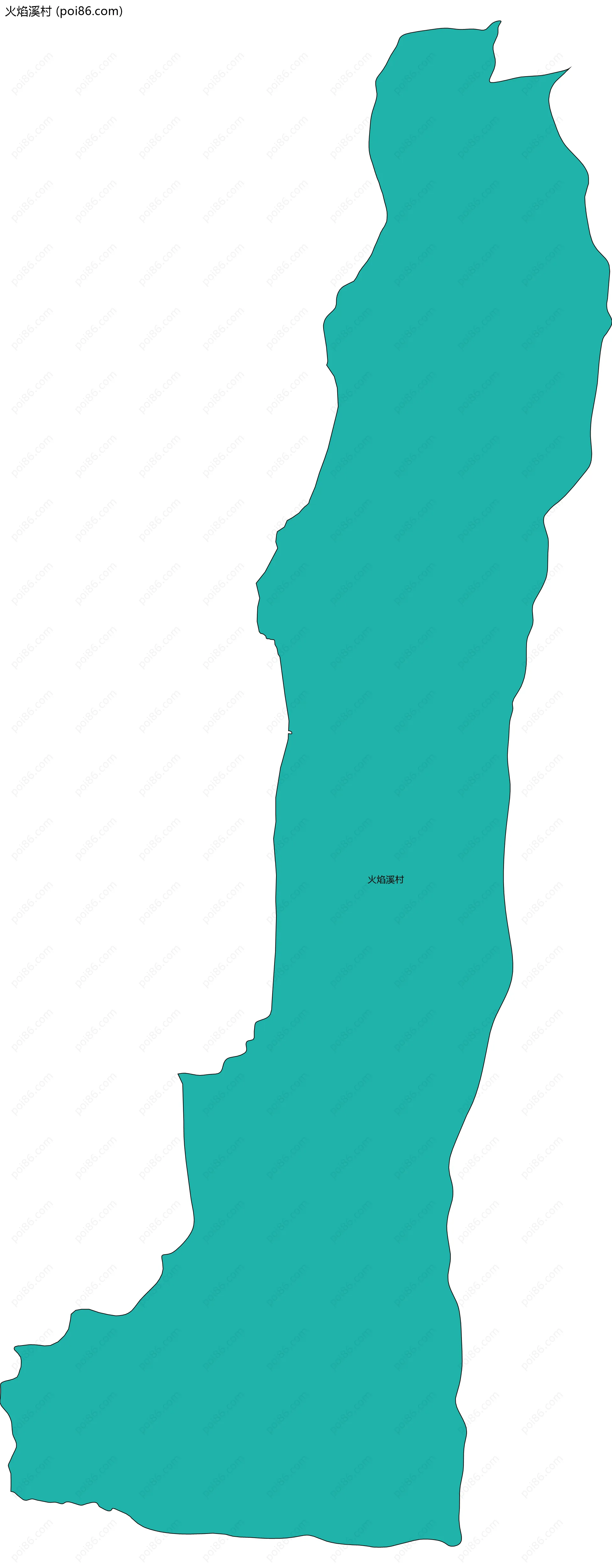 火焰溪村边界地图