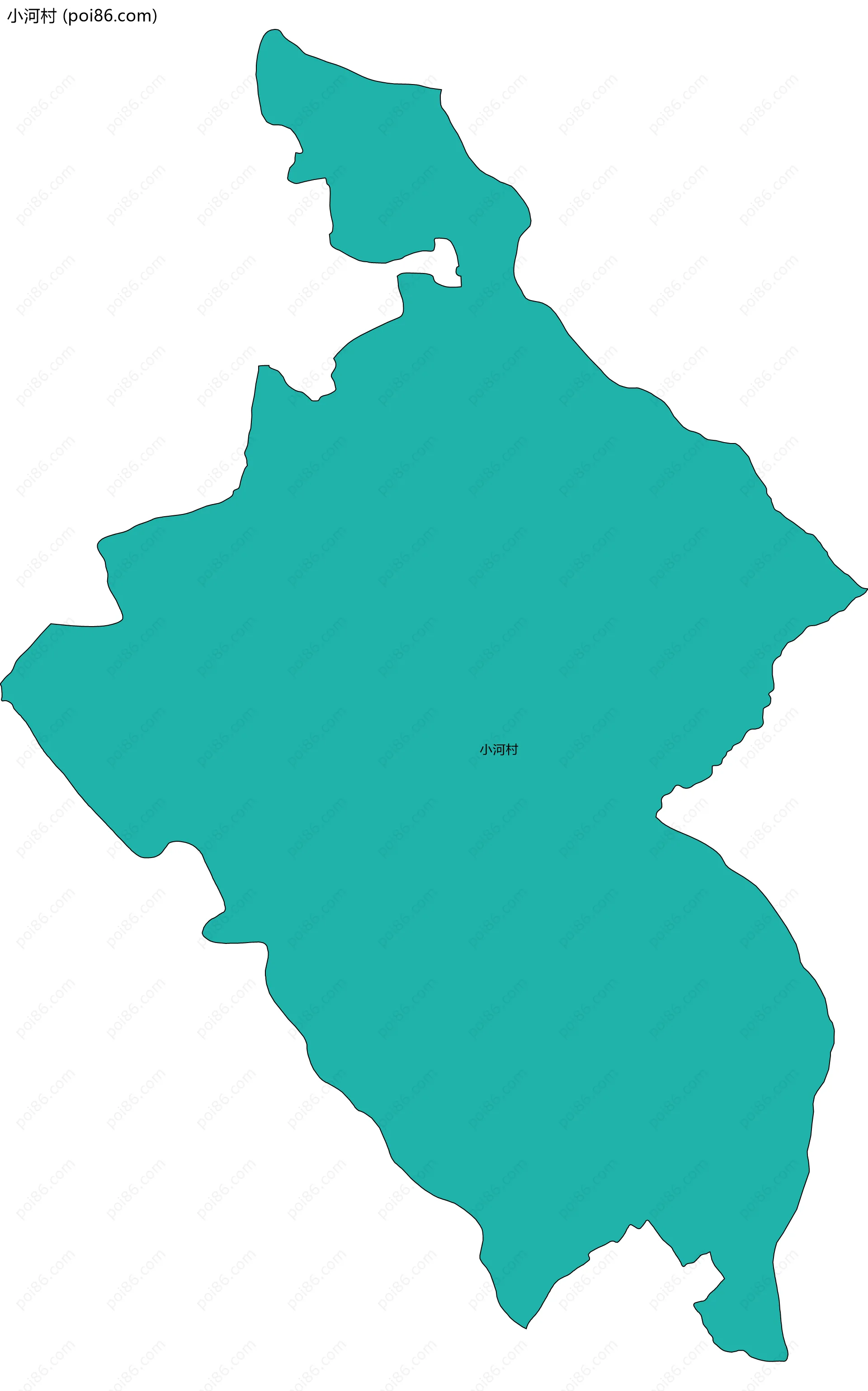 小河村边界地图