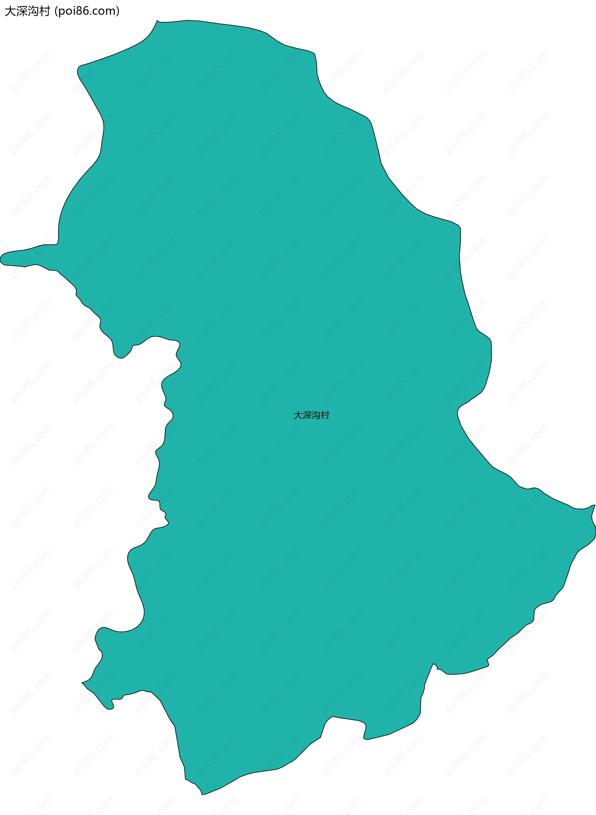 大深沟村边界地图