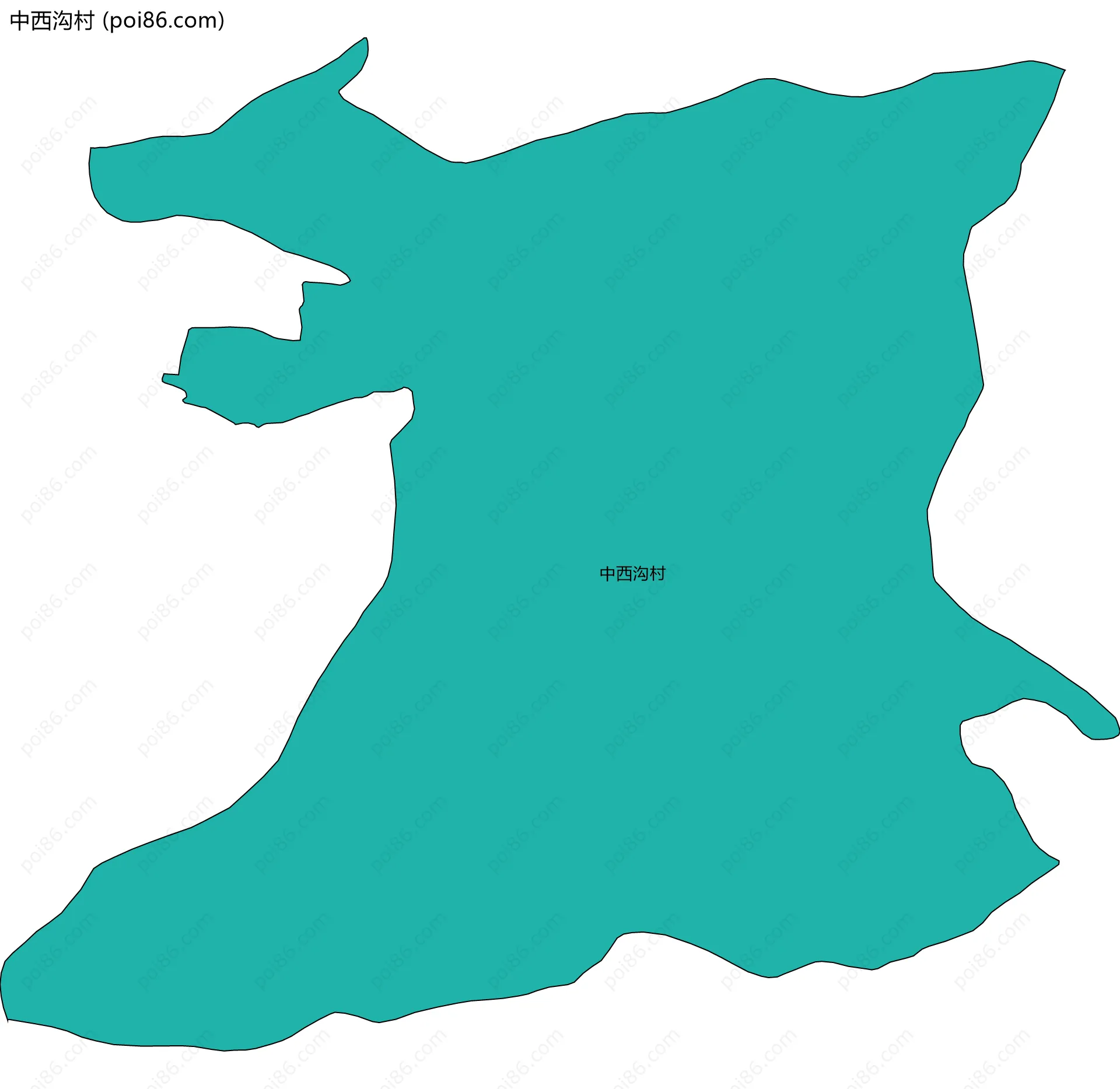 中西沟村边界地图