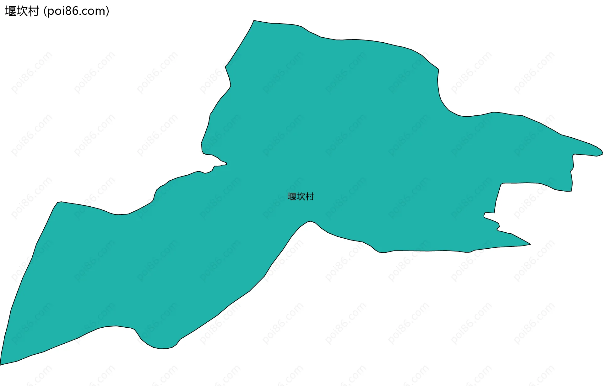 堰坎村边界地图