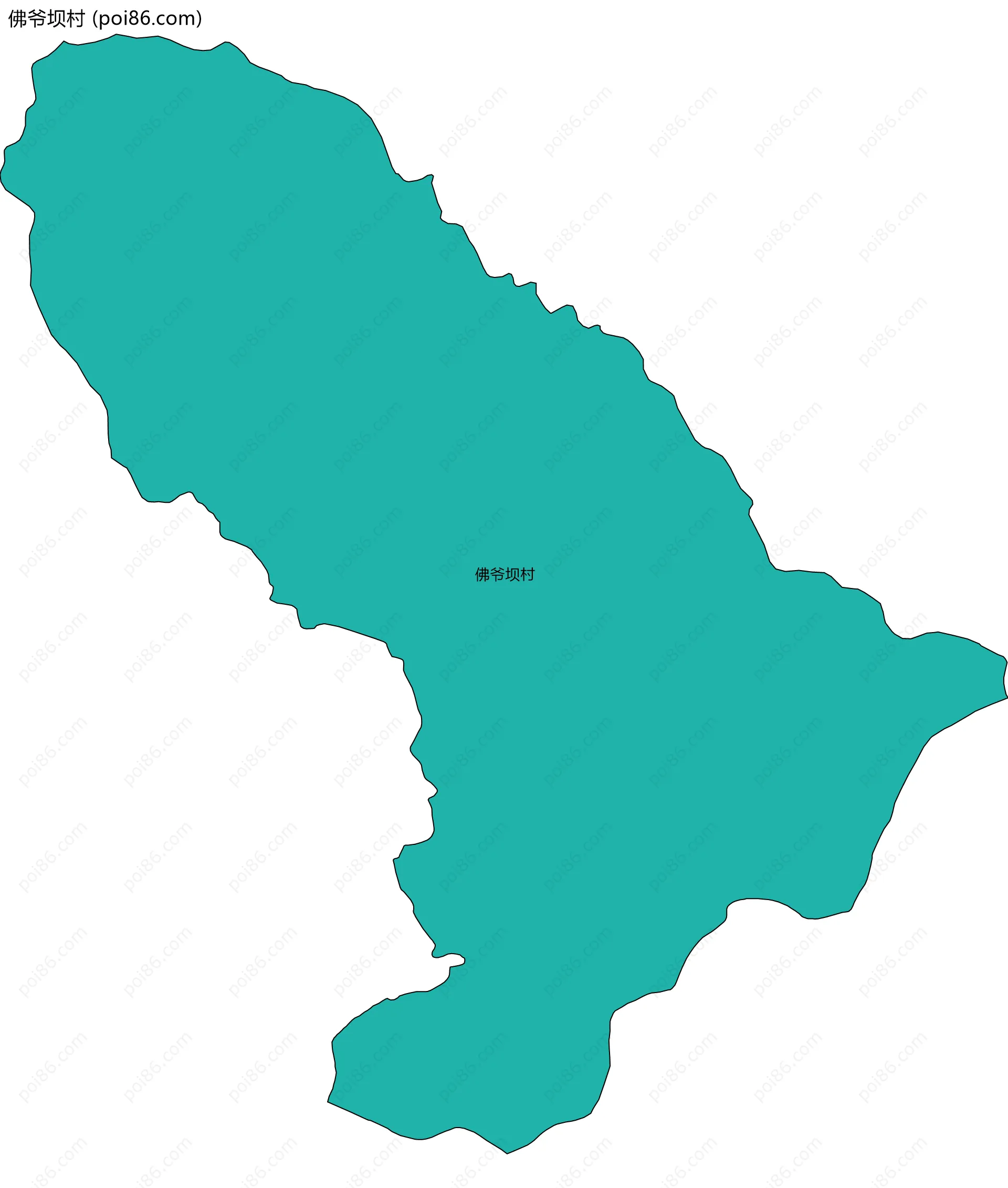 佛爷坝村边界地图