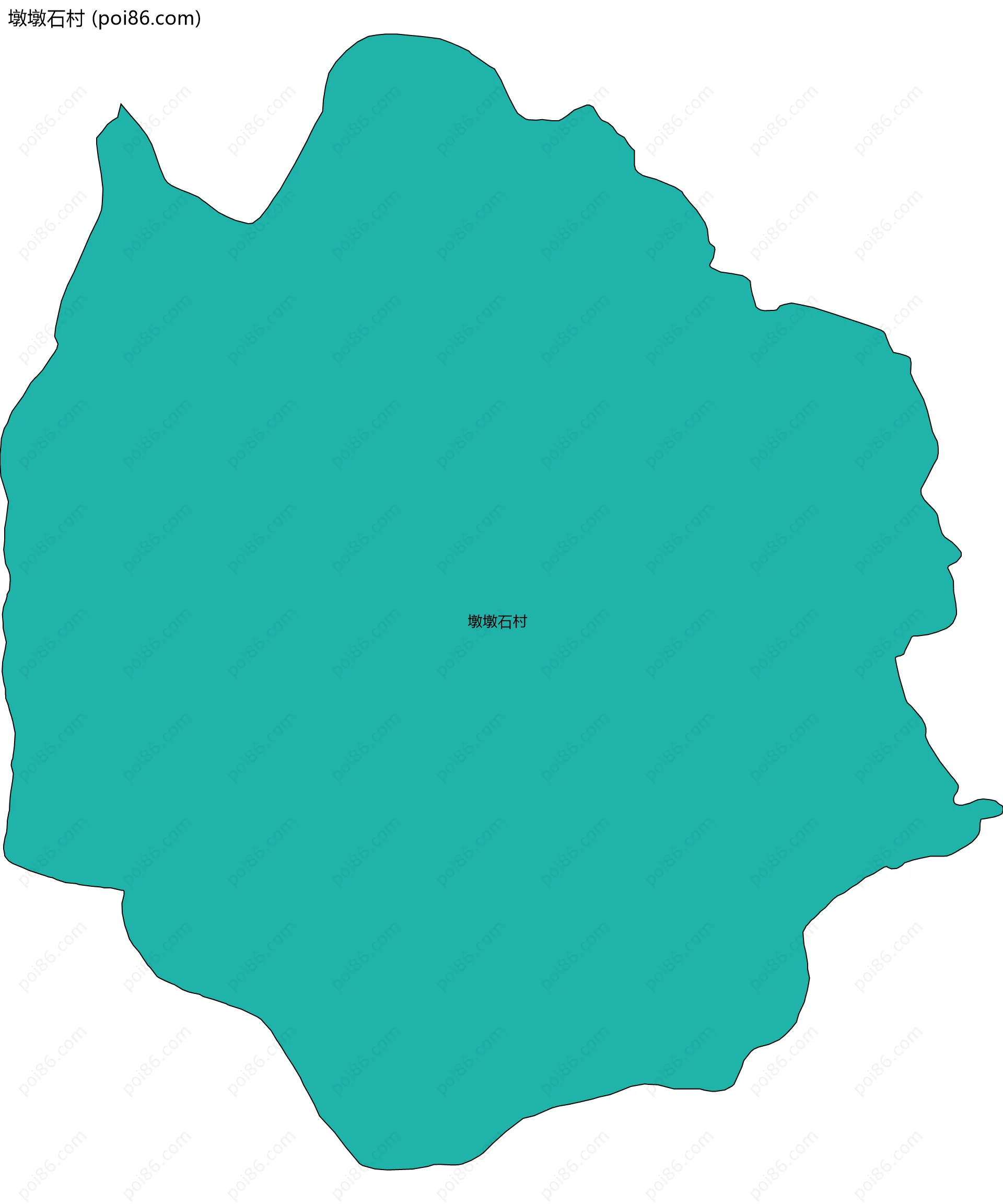 墩墩石村边界地图