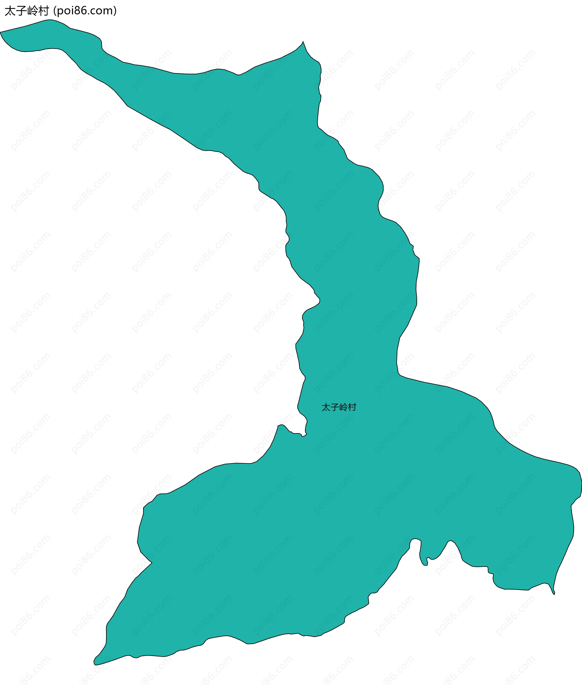 太子岭村边界地图