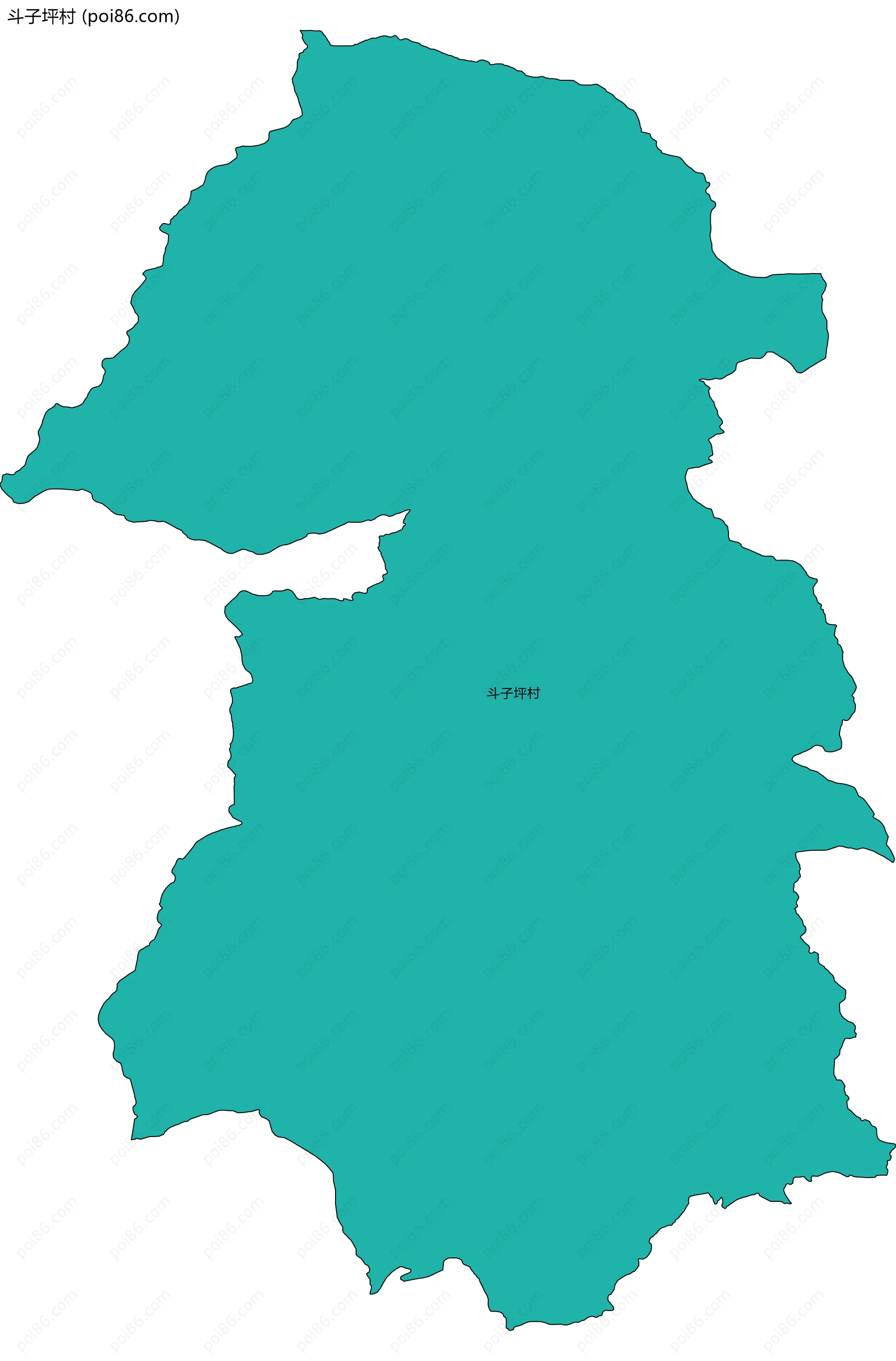 斗子坪村边界地图