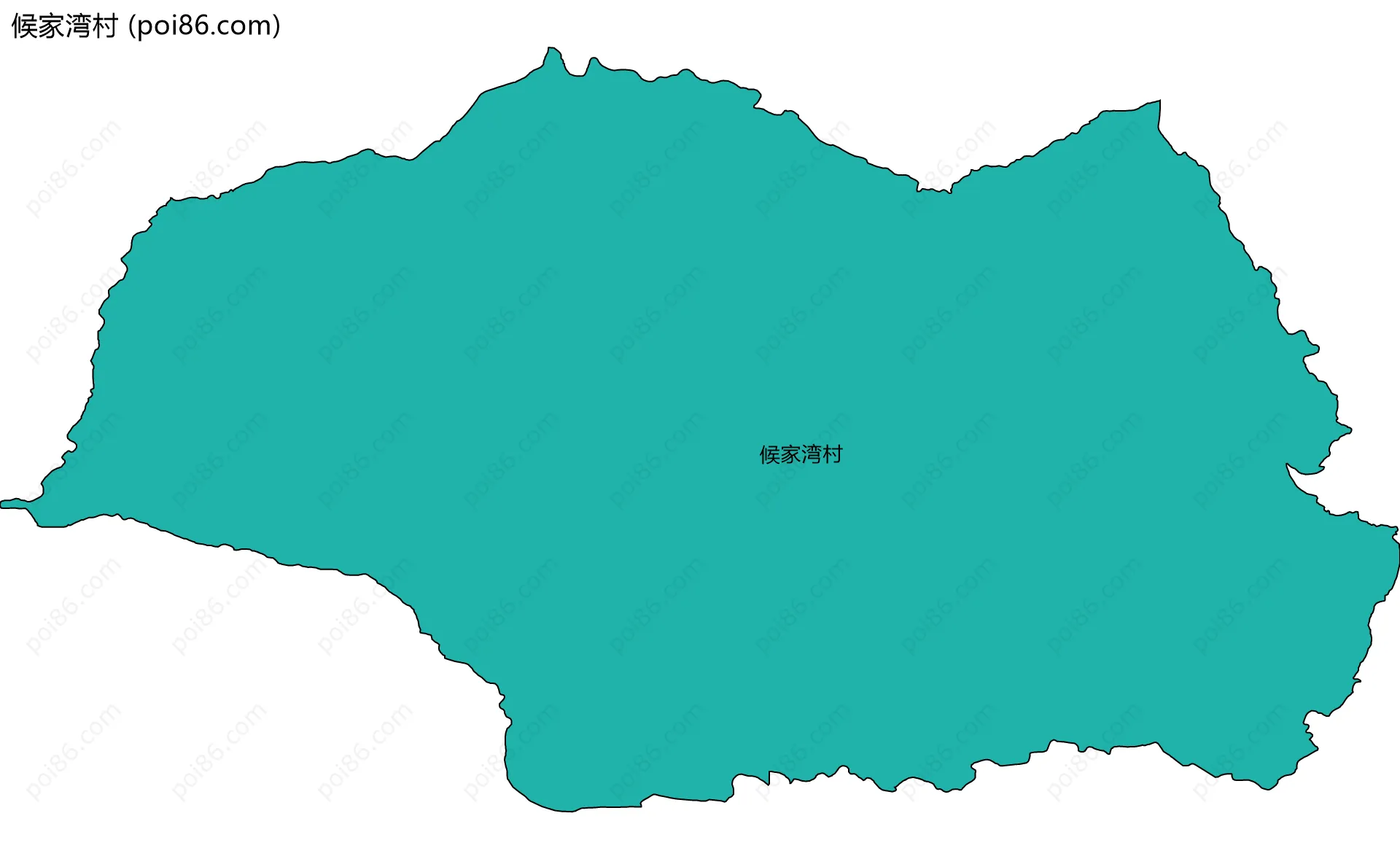 候家湾村边界地图