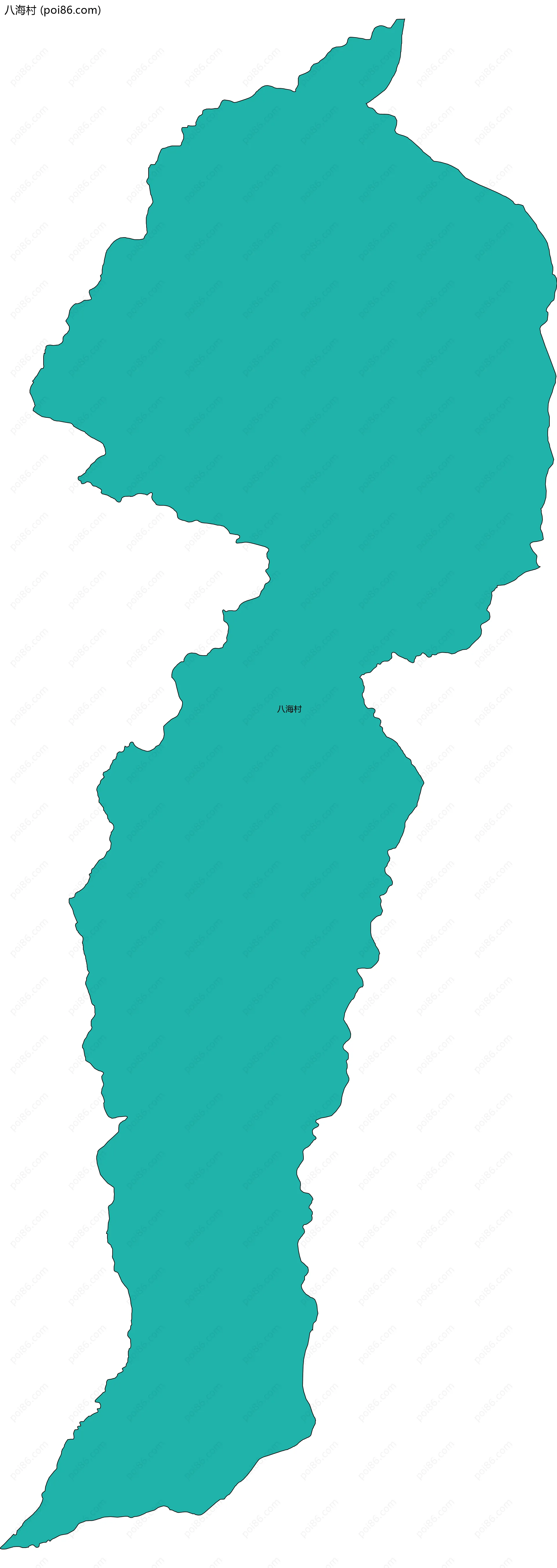 八海村边界地图