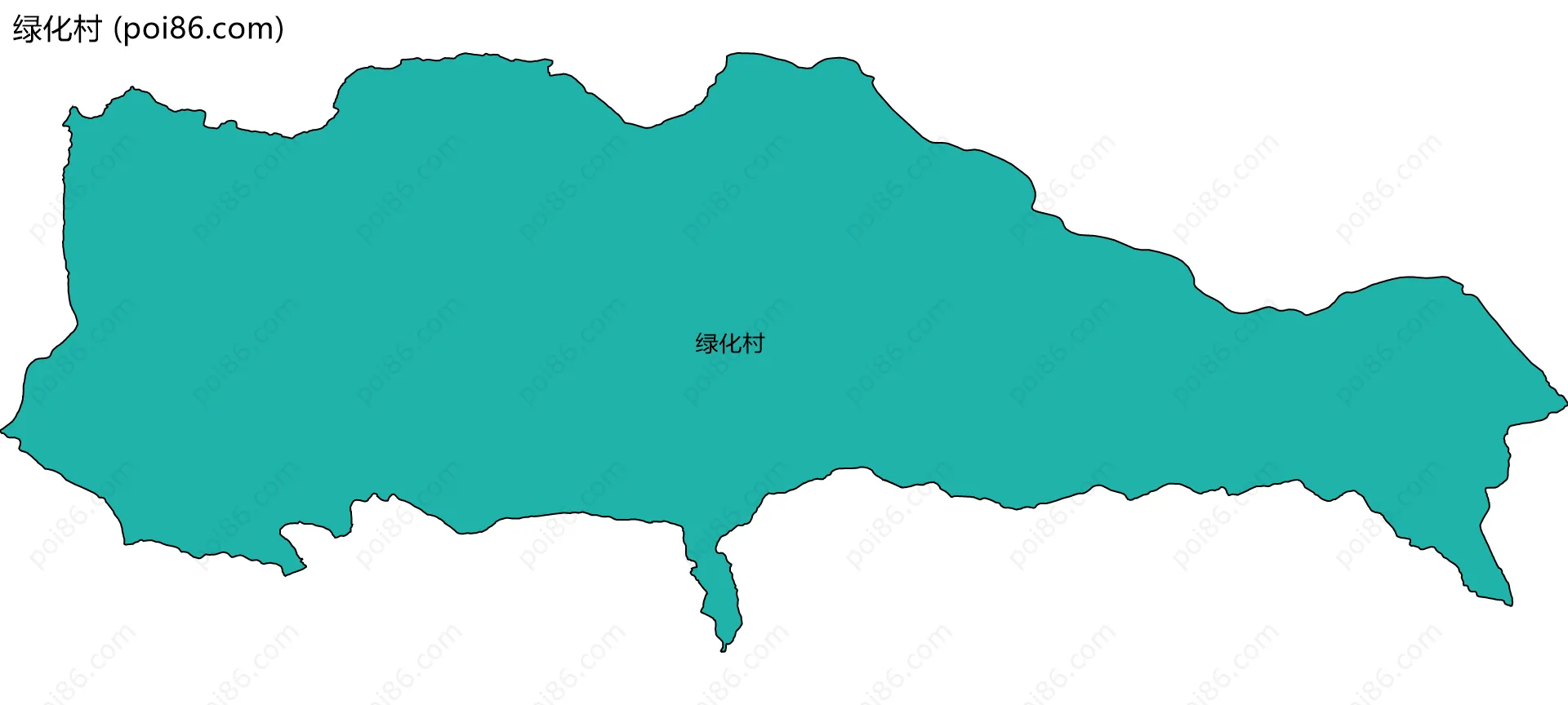 绿化村边界地图