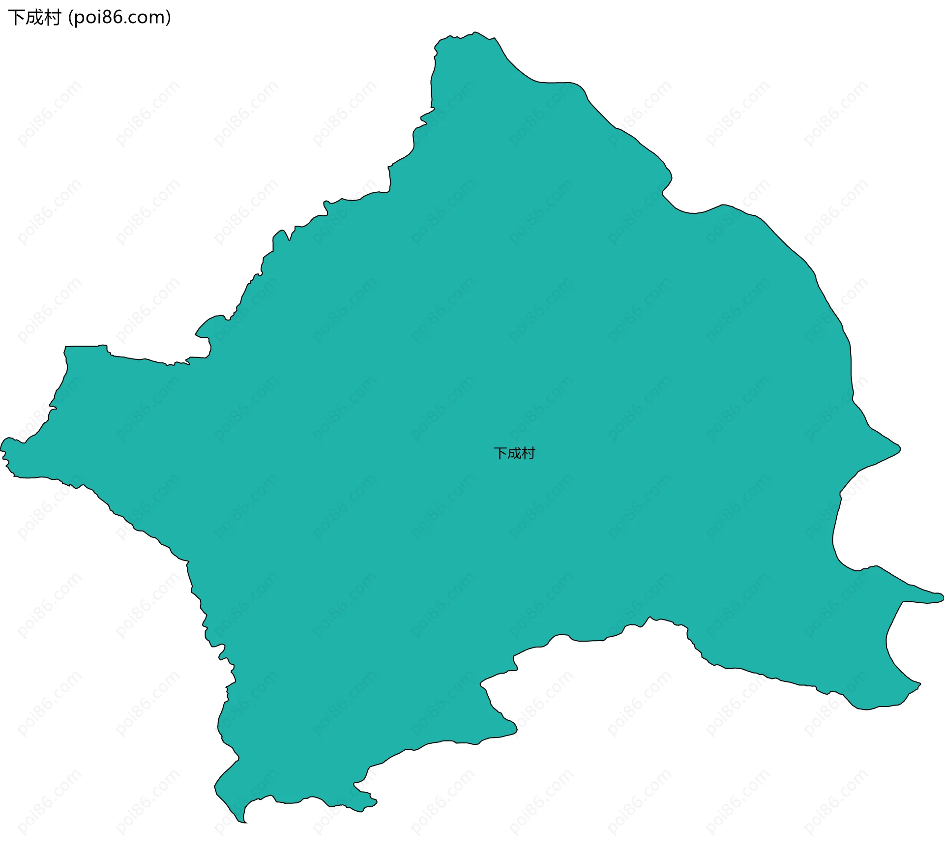 下成村边界地图