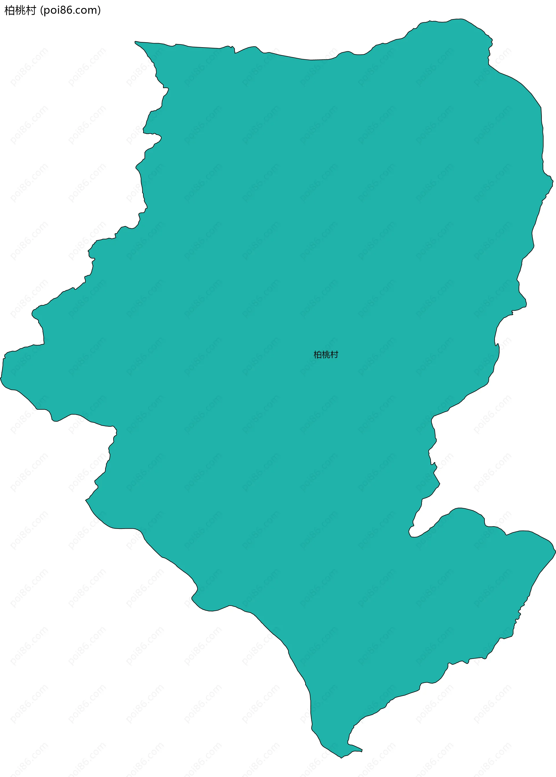 柏桃村边界地图