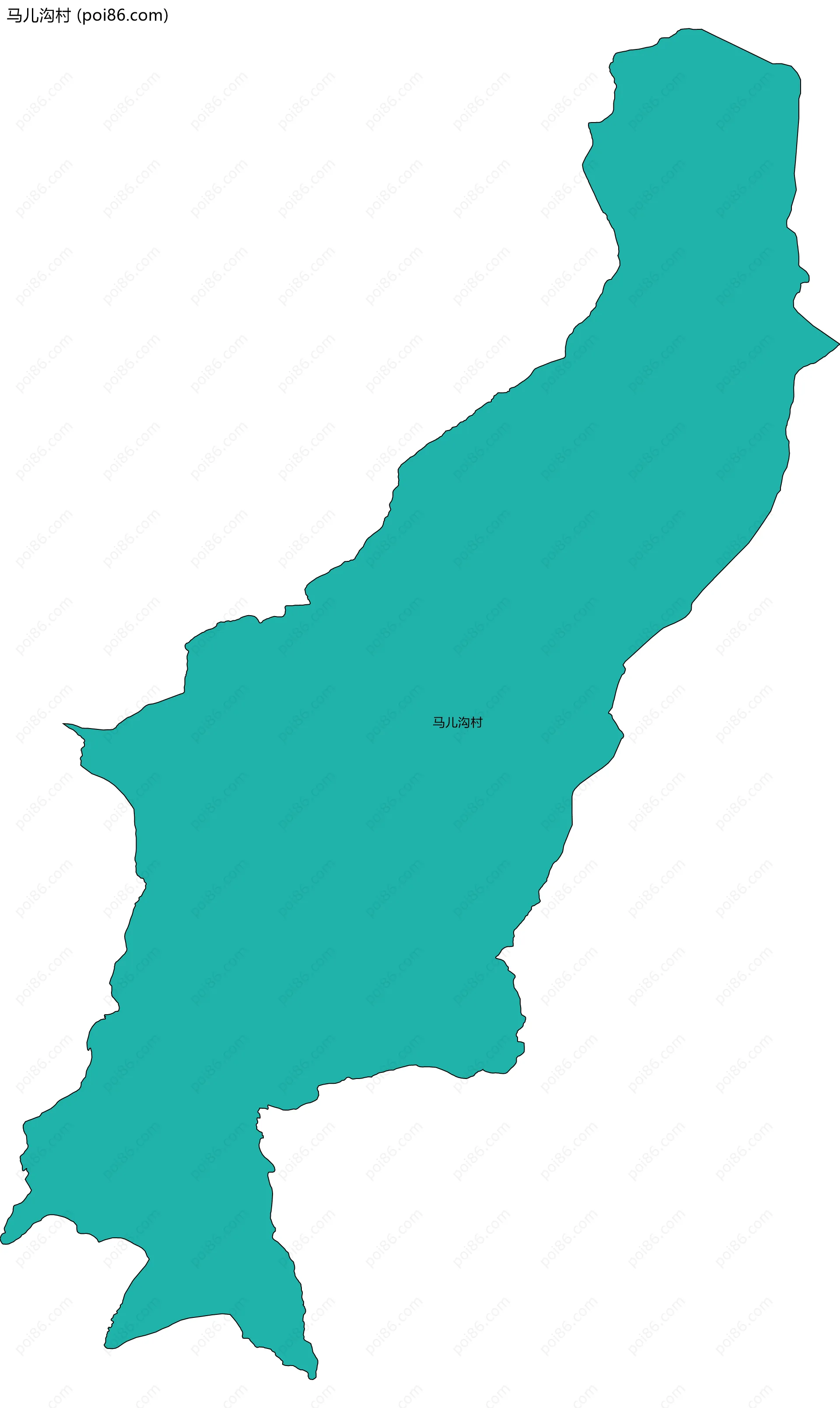 马儿沟村边界地图