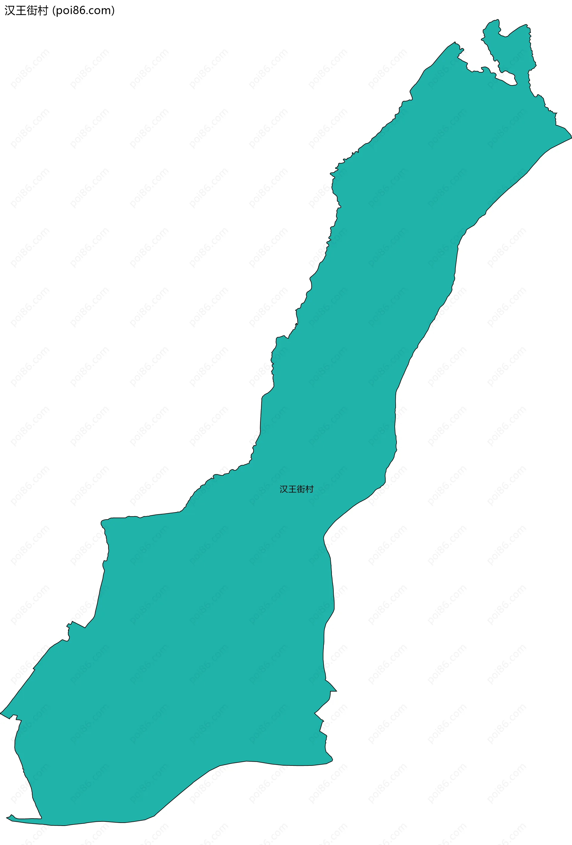 汉王街村边界地图