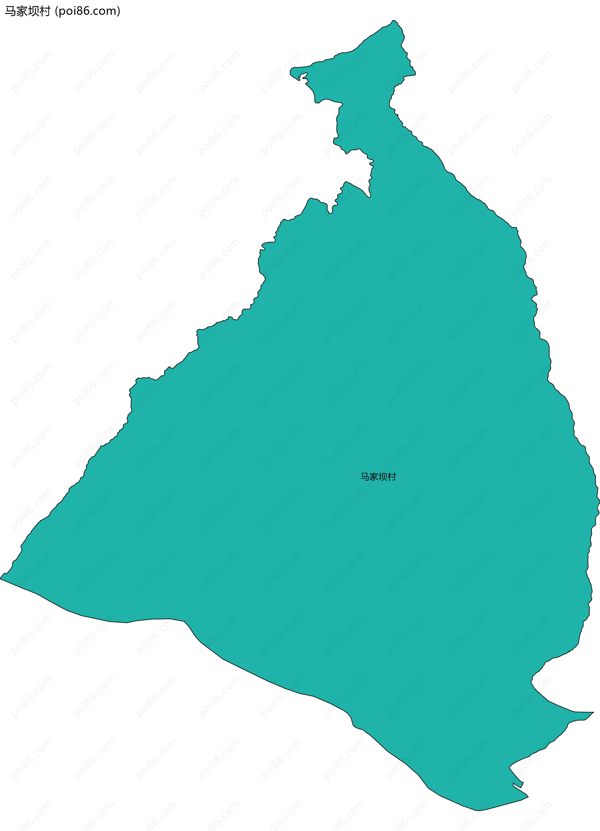 马家坝村边界地图