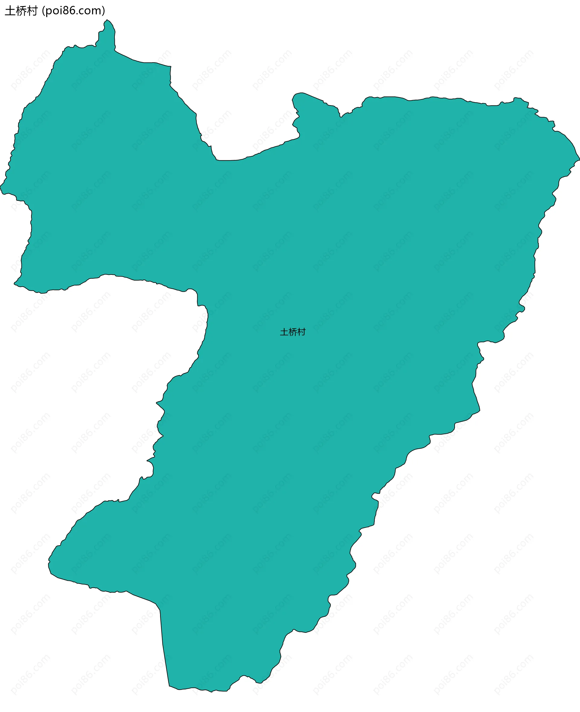 土桥村边界地图