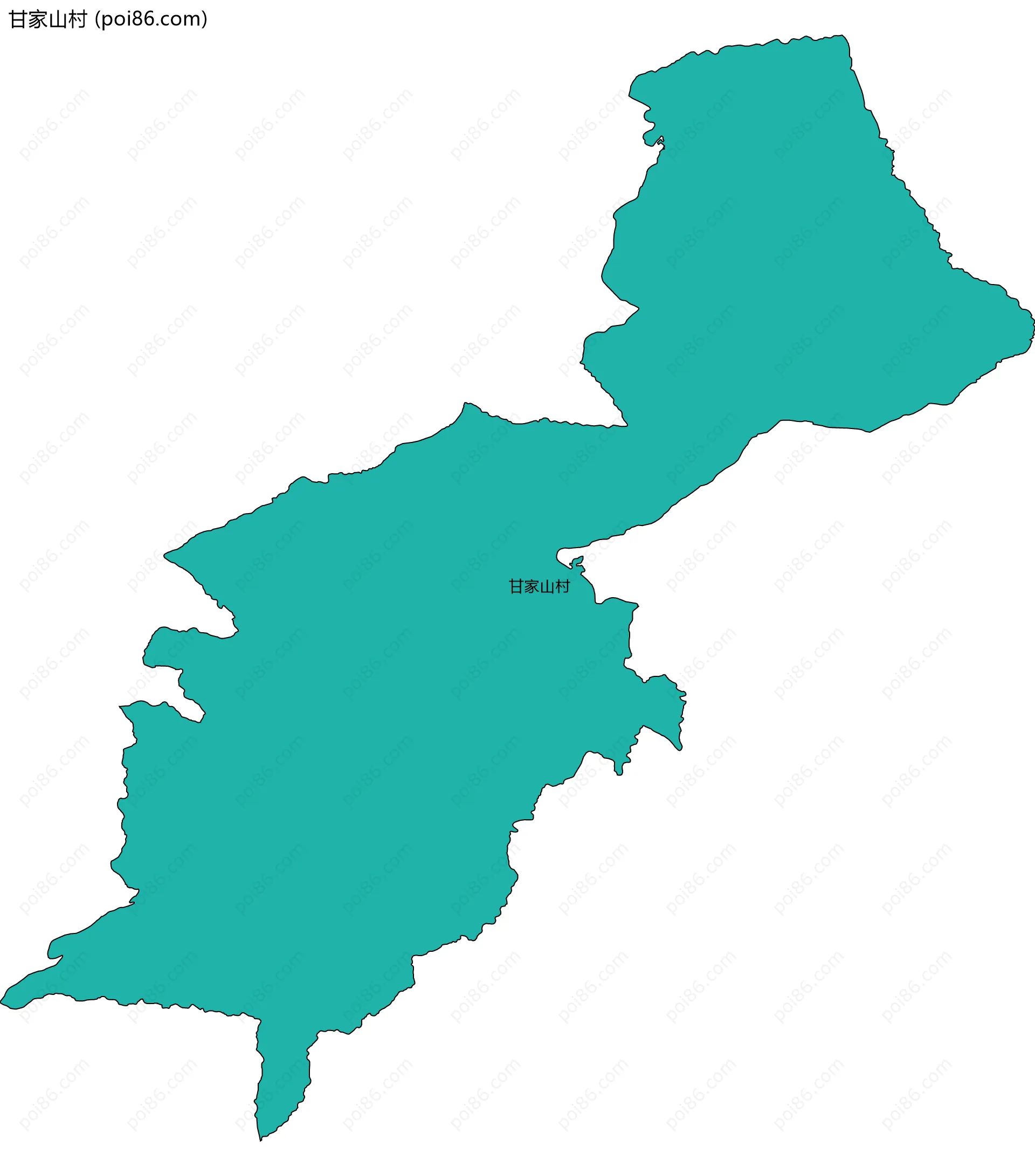 甘家山村边界地图