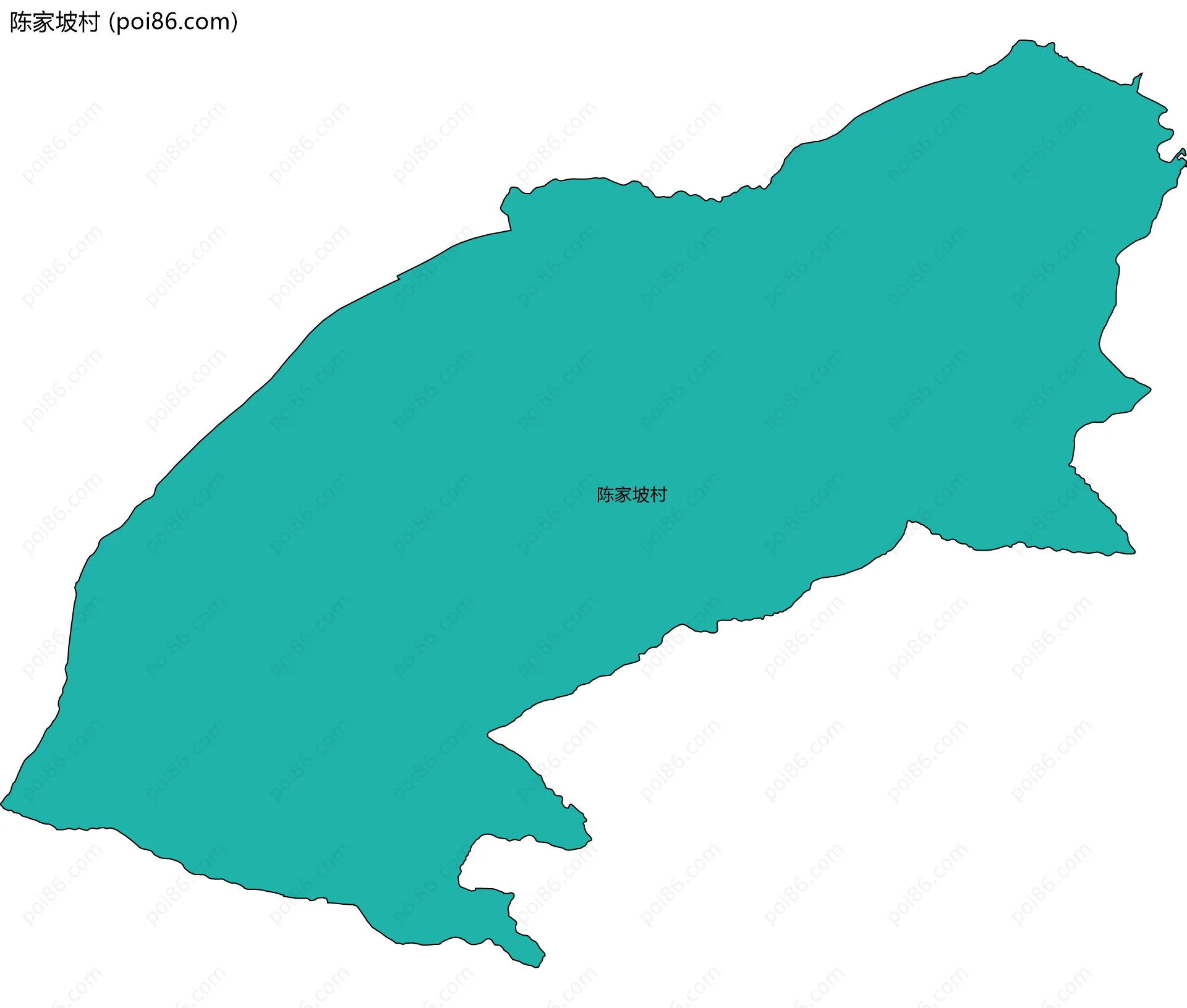 陈家坡村边界地图