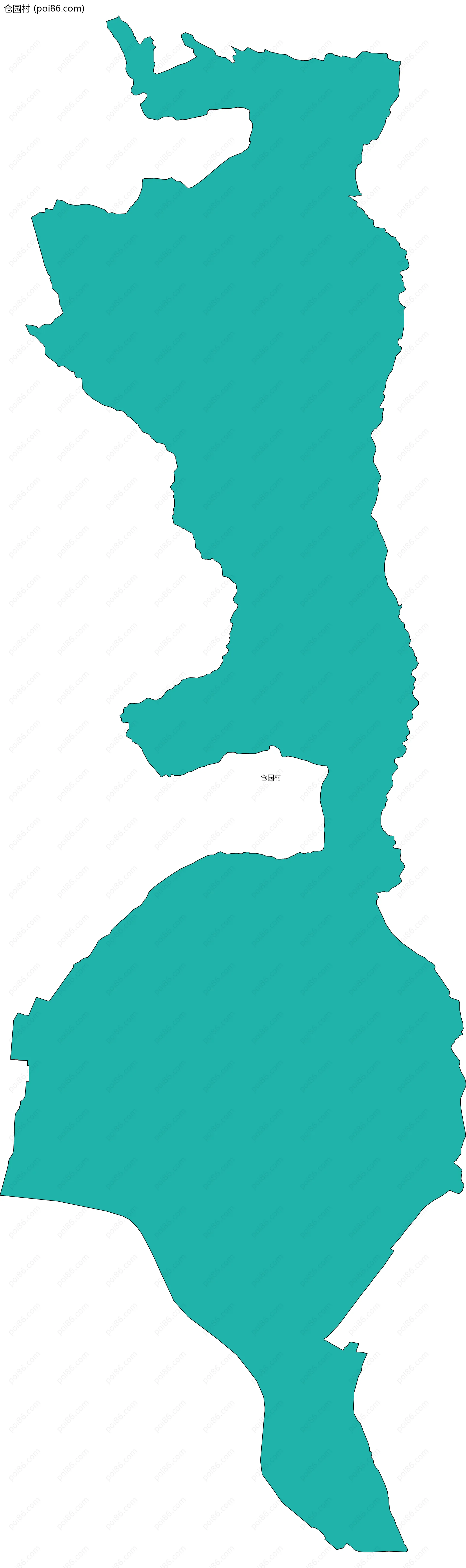 仓园村边界地图