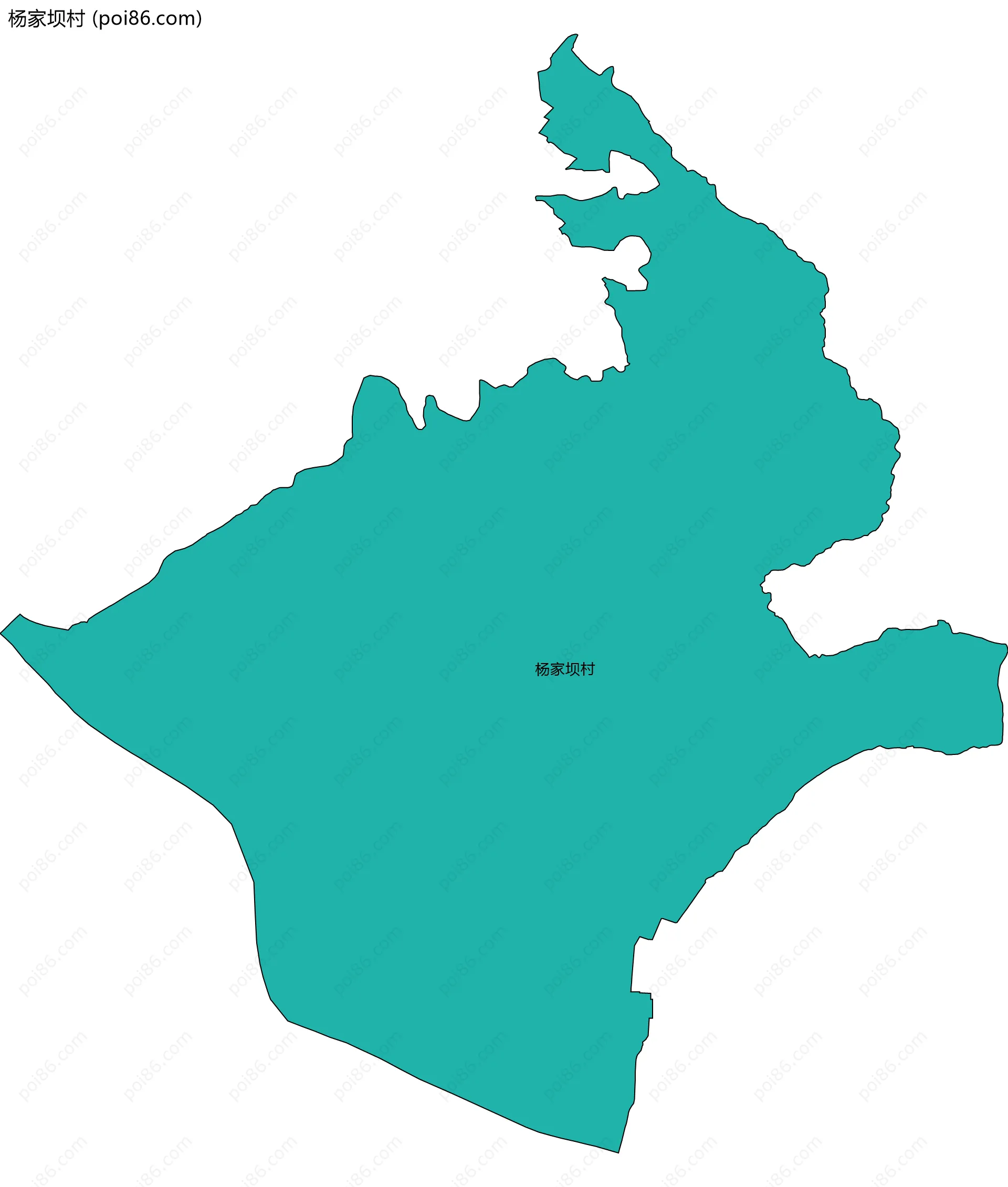 杨家坝村边界地图