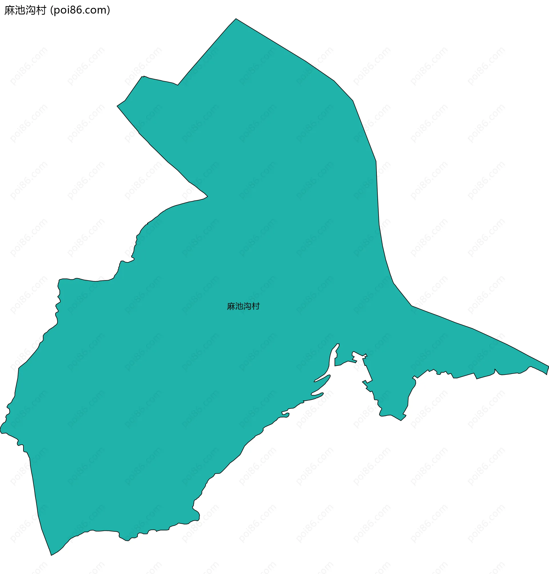 麻池沟村边界地图