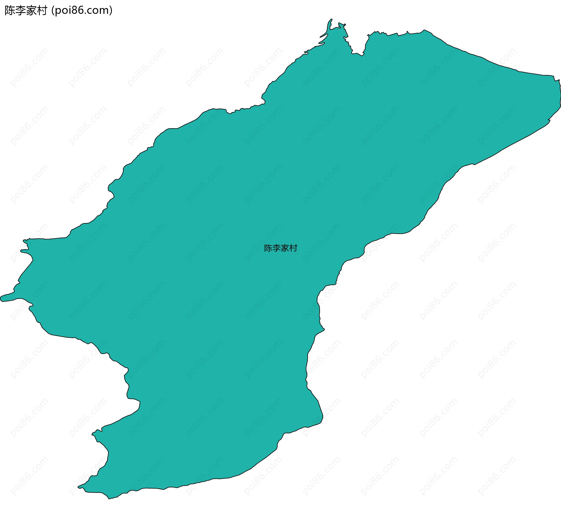 陈李家村边界地图