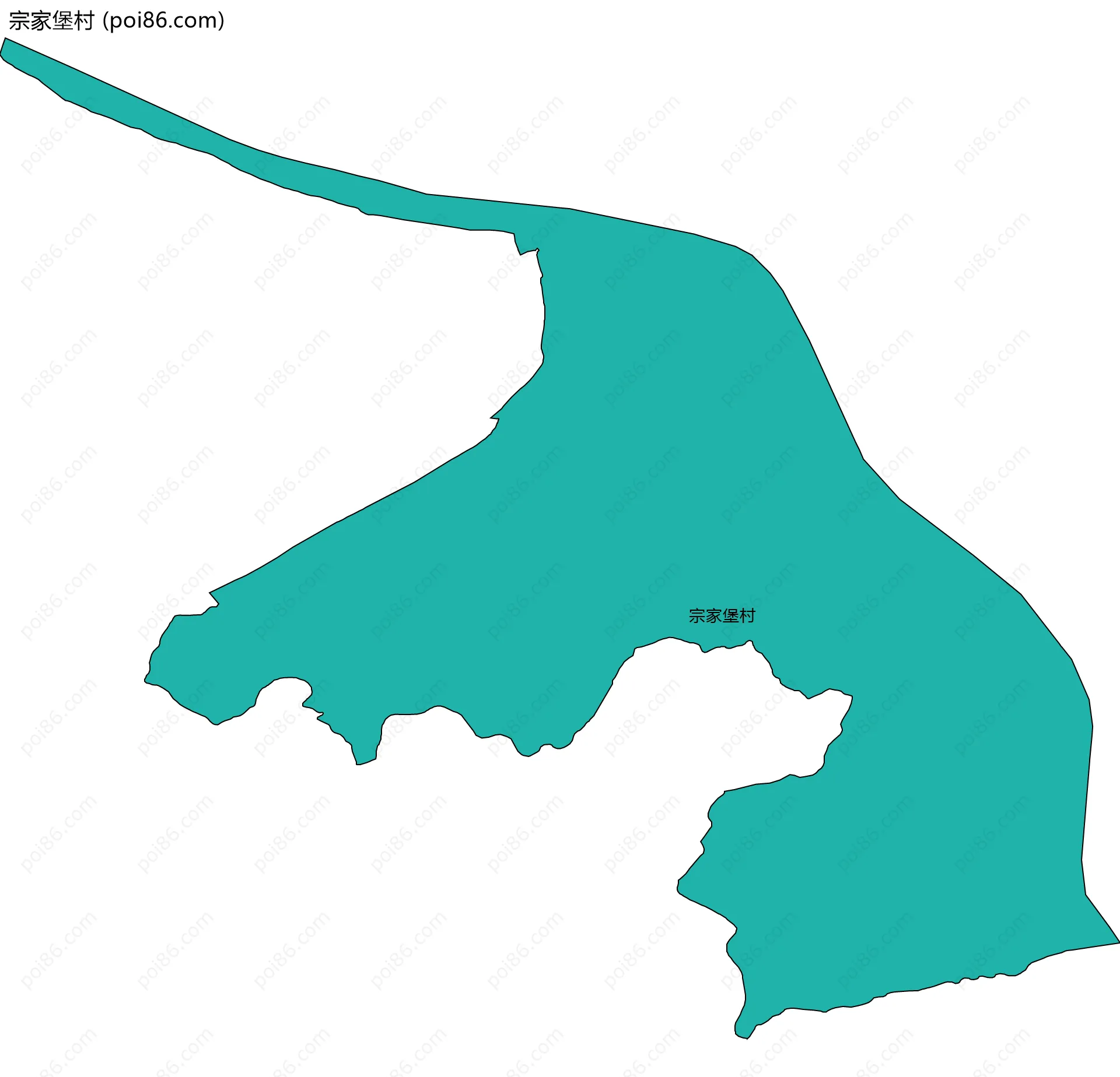 宗家堡村边界地图