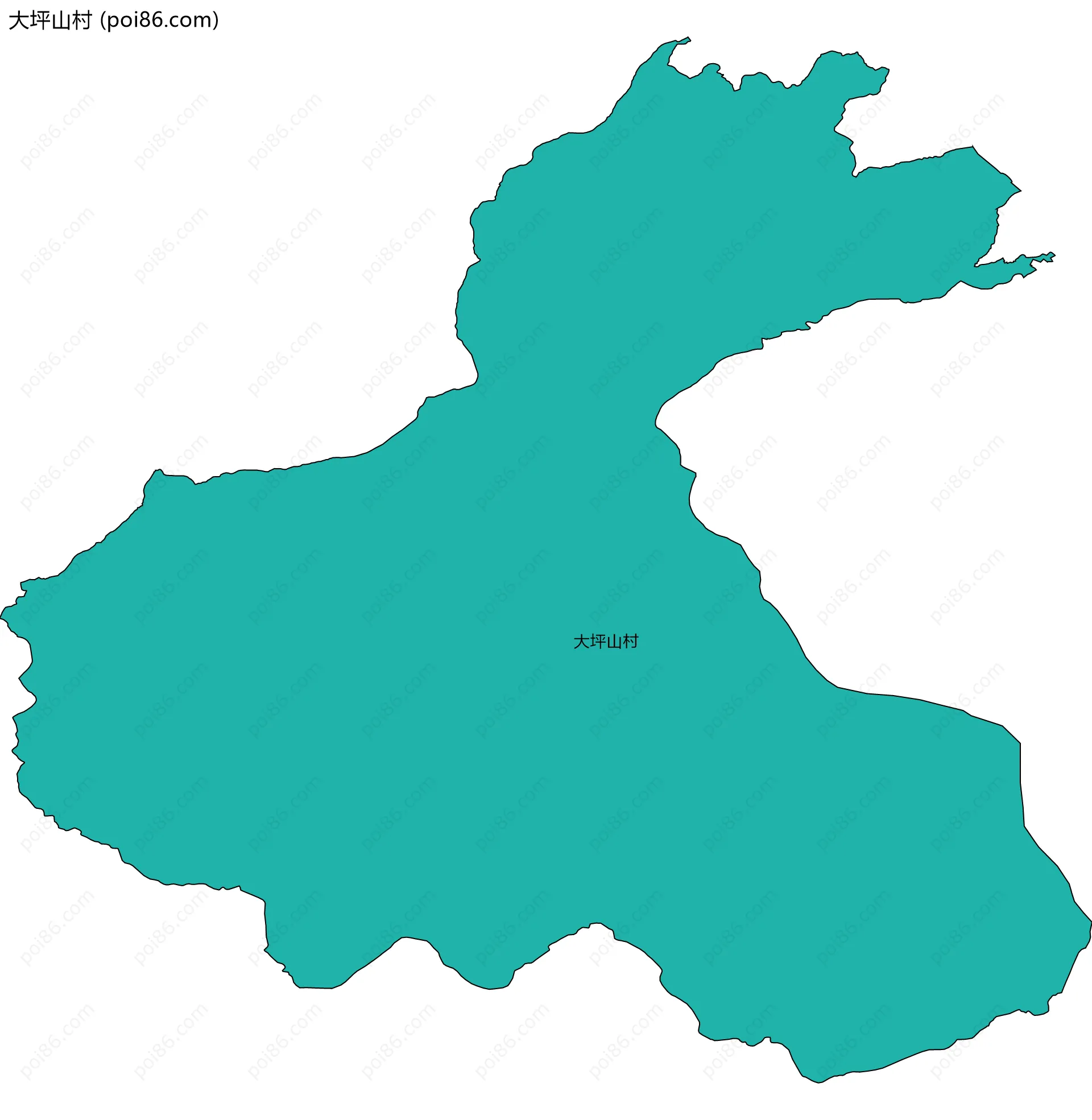 大坪山村边界地图
