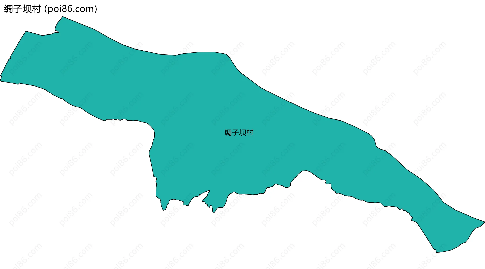 绸子坝村边界地图