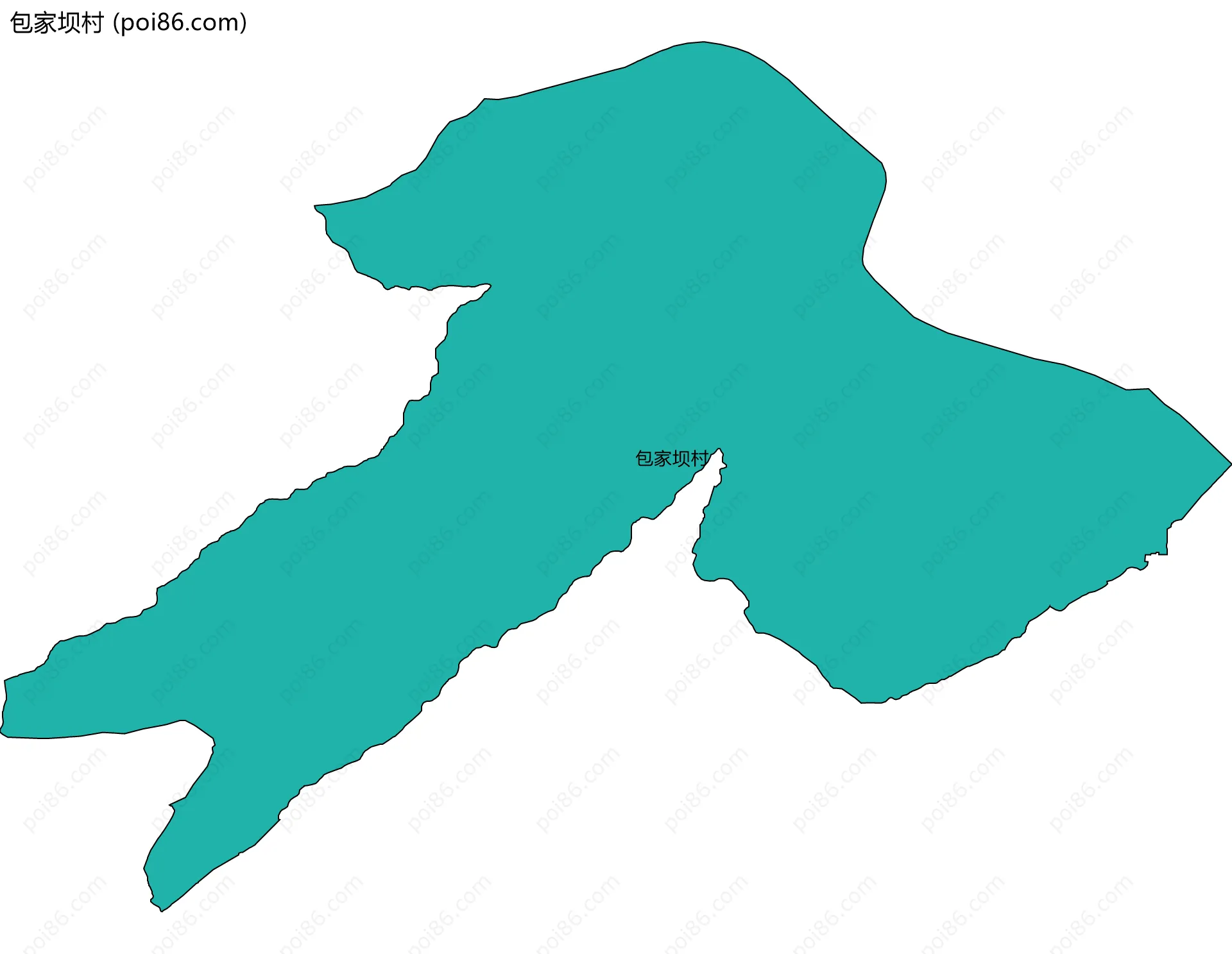 包家坝村边界地图