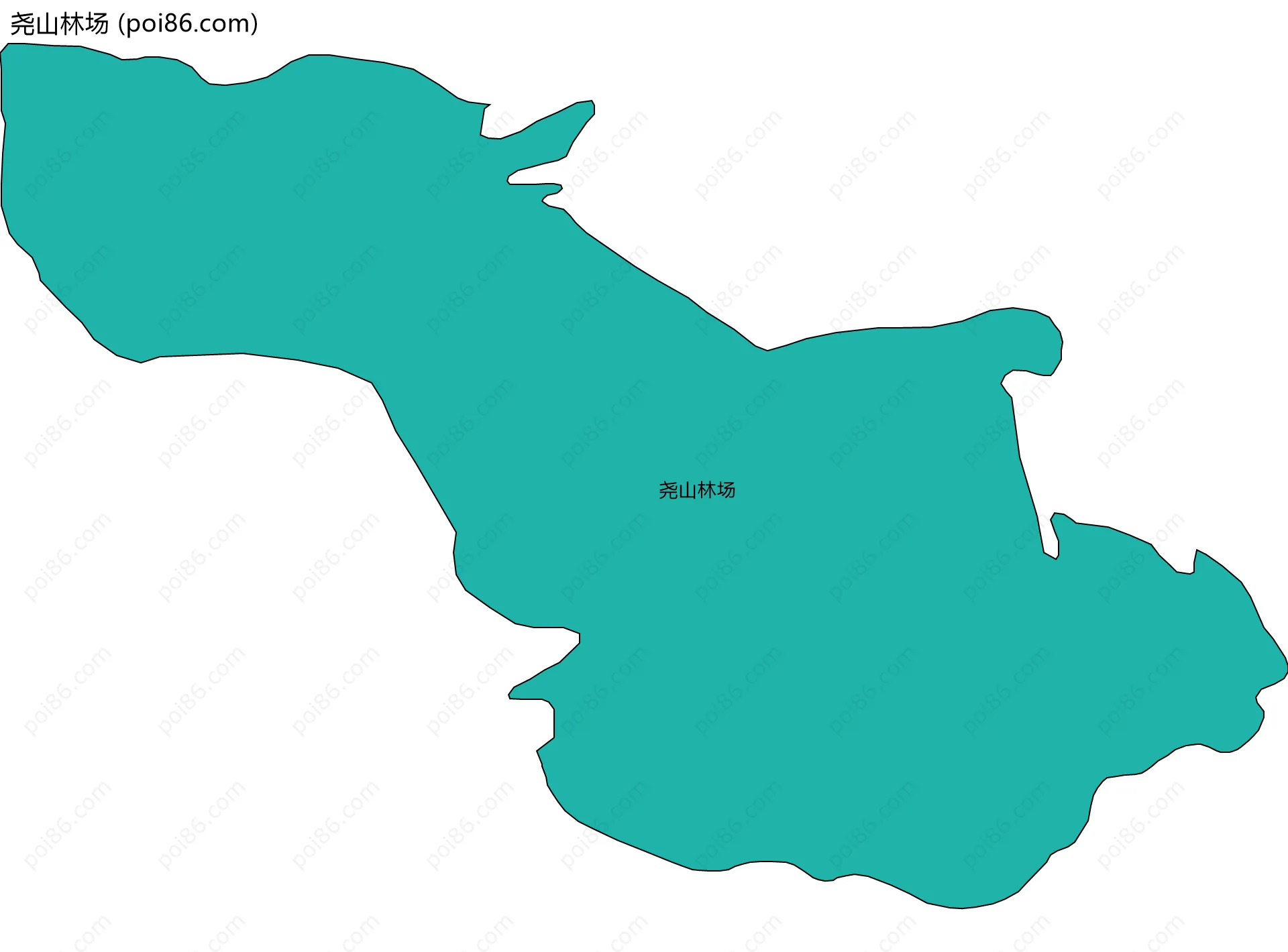 尧山林场边界地图