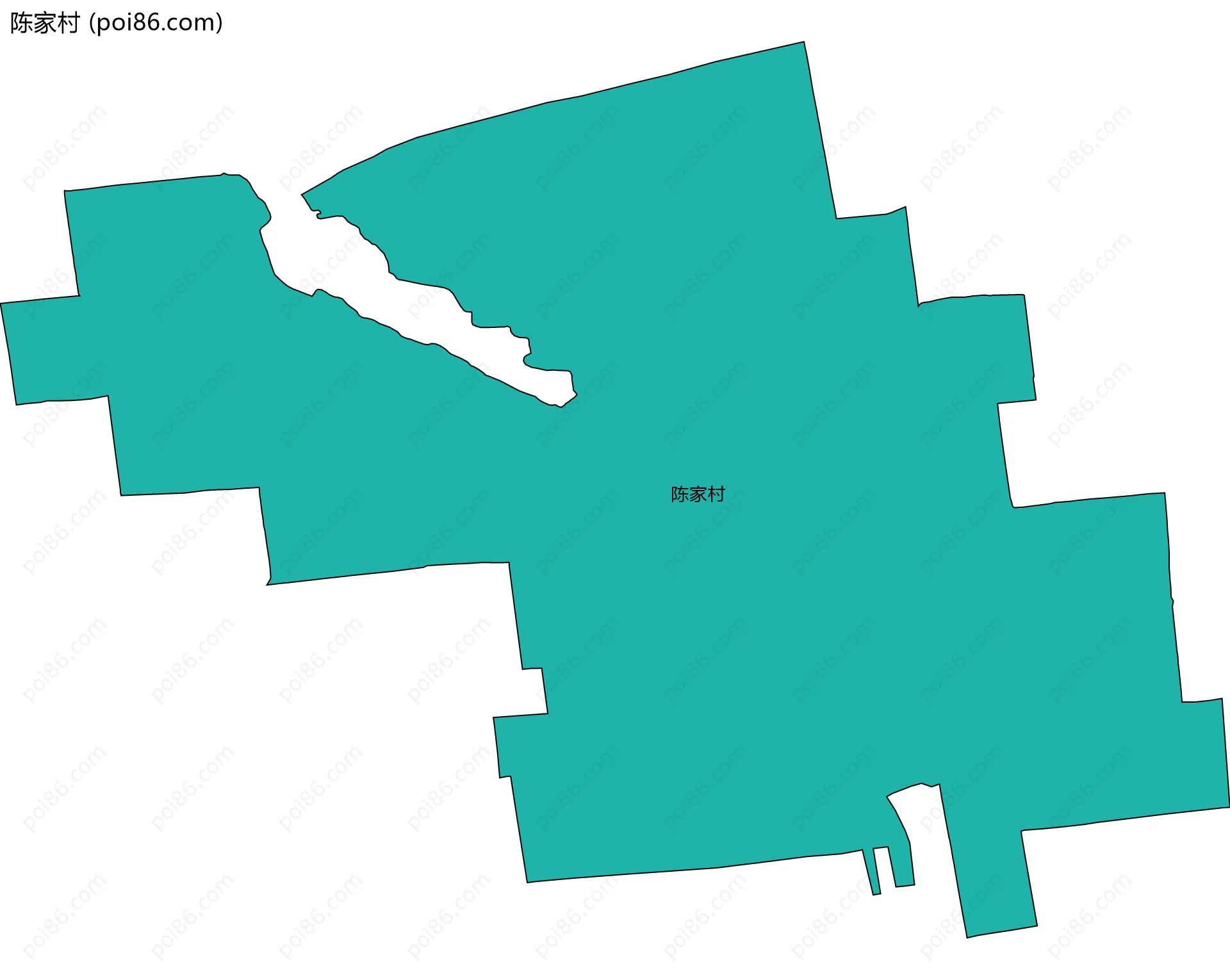 陈家村边界地图