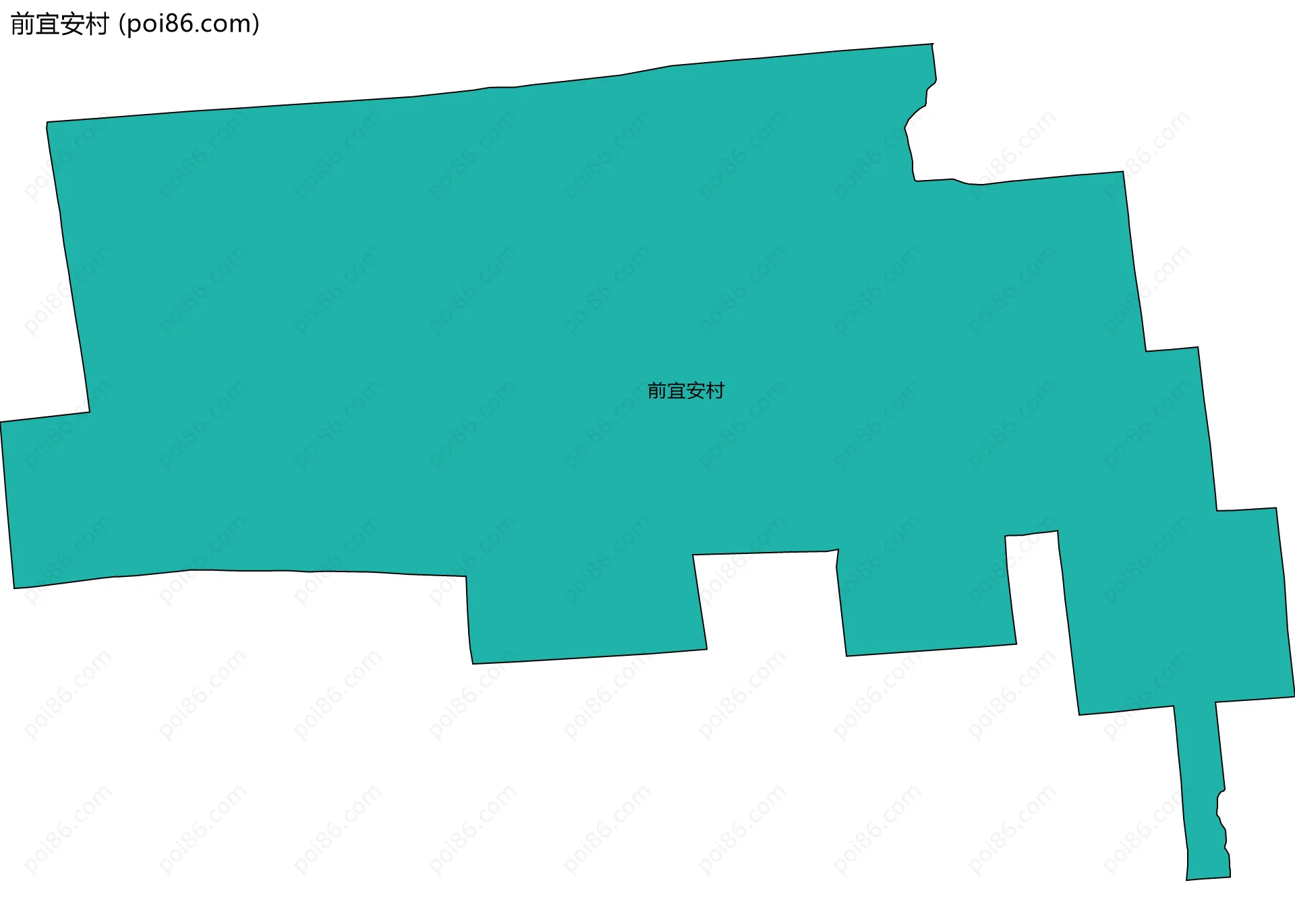 前宜安村边界地图