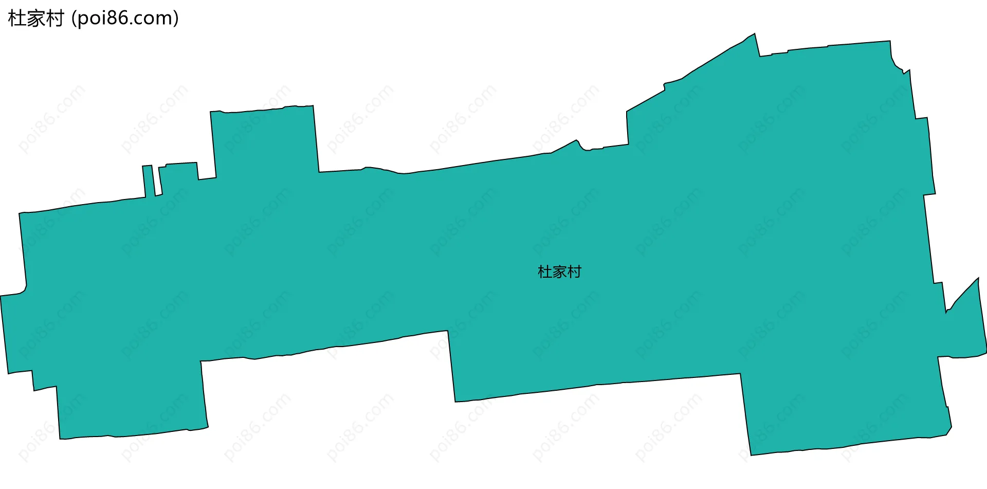 杜家村边界地图
