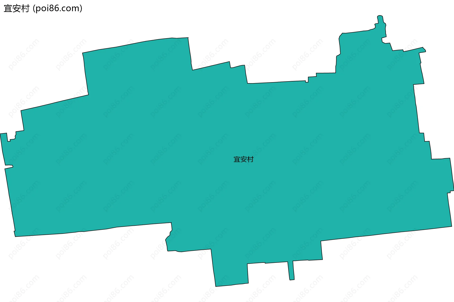 宜安村边界地图