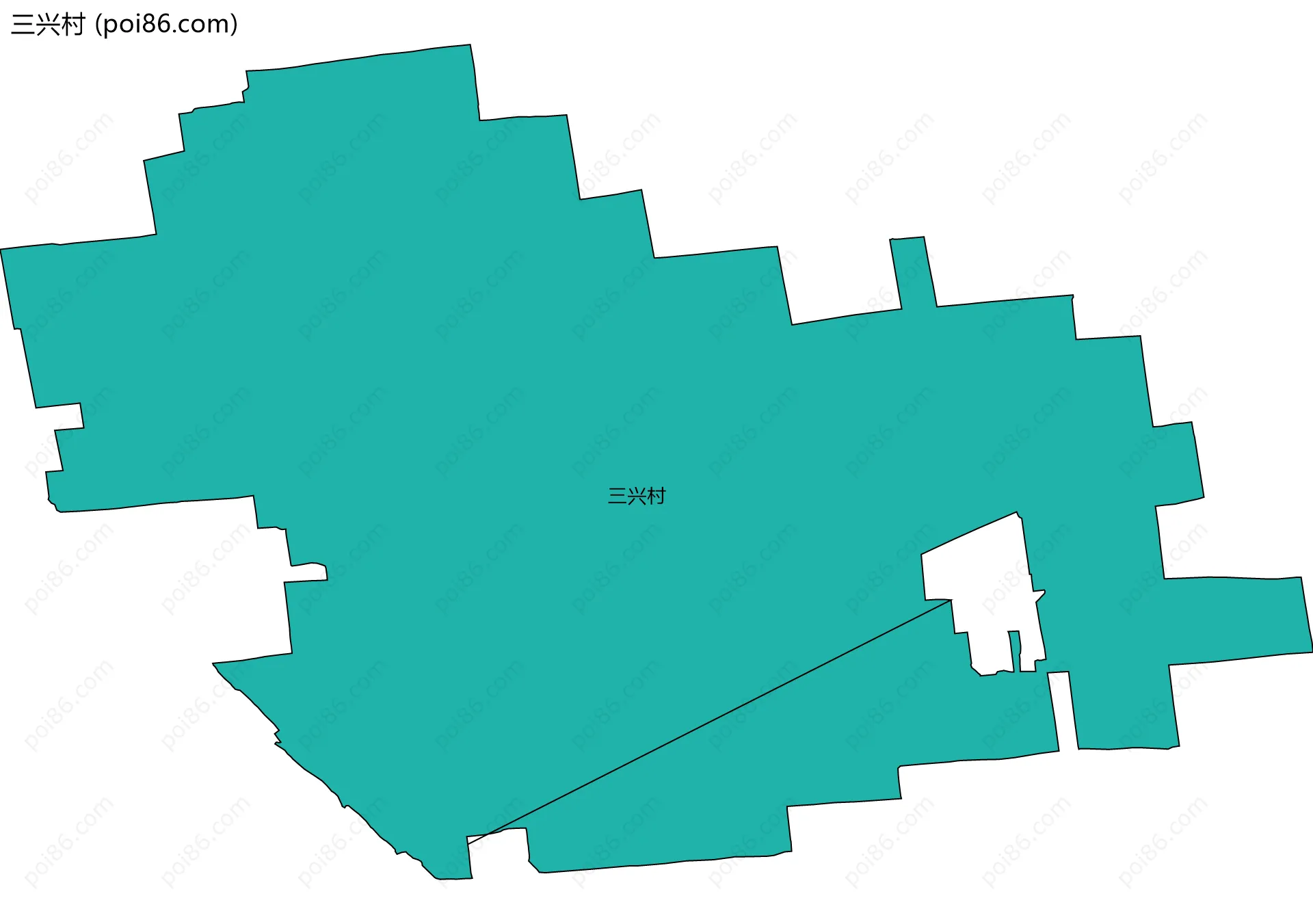 三兴村边界地图